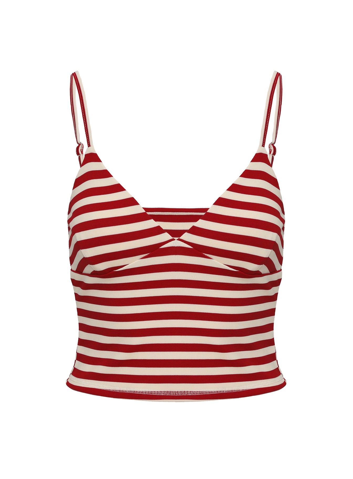 Miztaray Cami Top Red / Cream Stripe Sale Supply