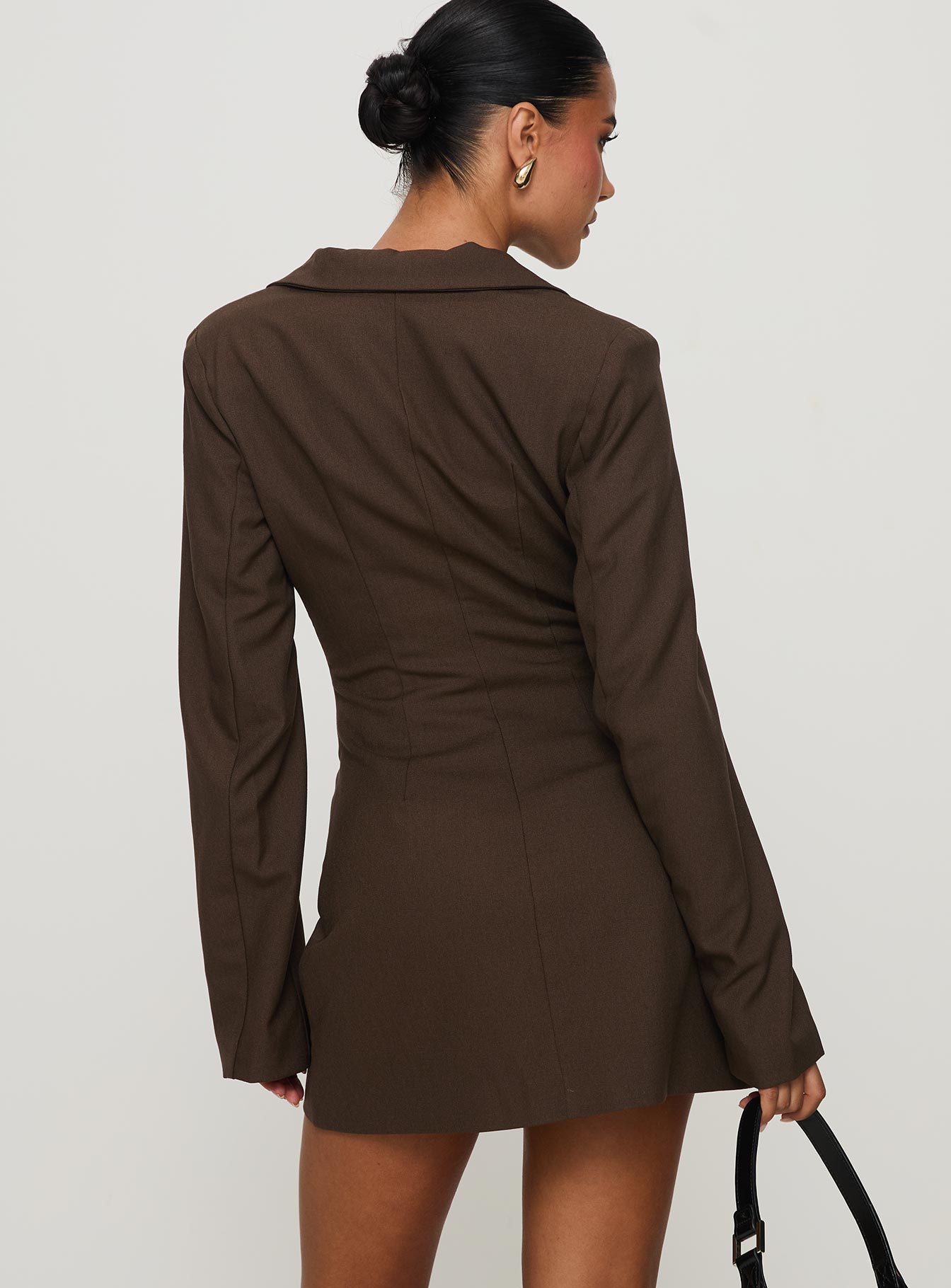 Dianah Blazer Mini Dress Brown Buy Cheap Authentic