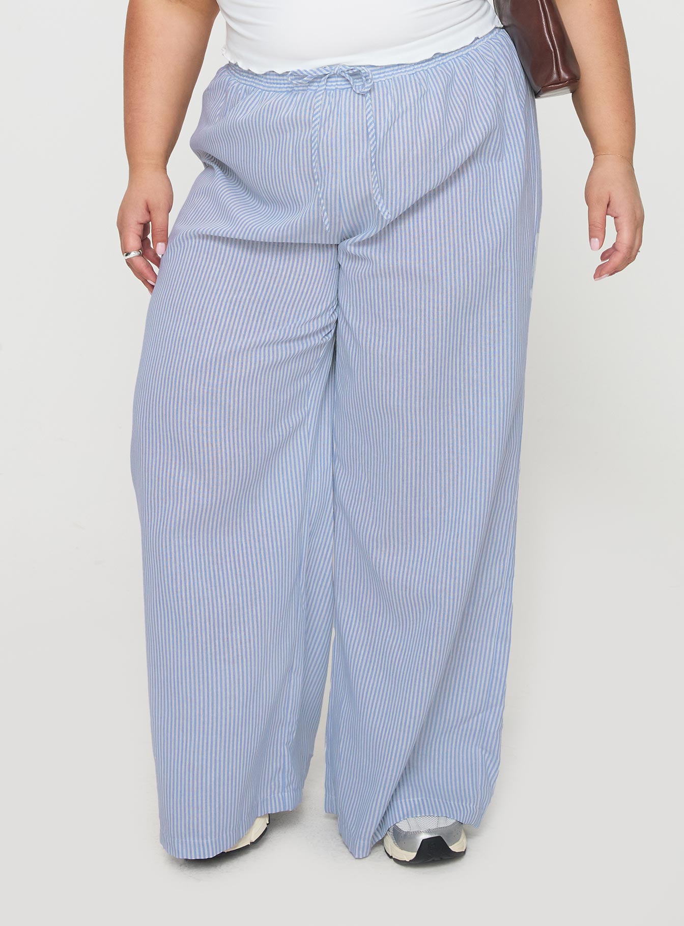 Holiday Tie Front Pant Blue / White Stripe Curve Fast Delivery Sale Online