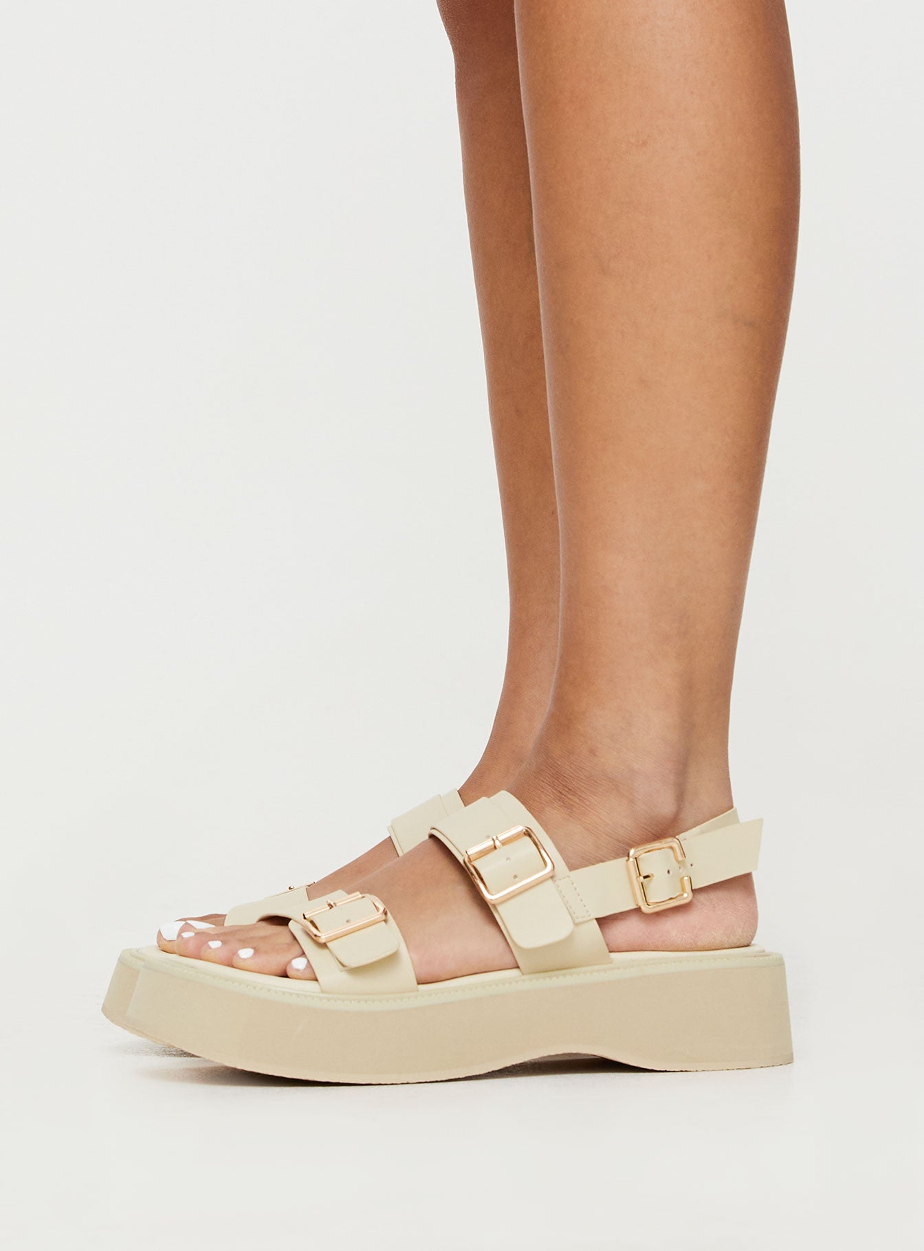 Aja Sandals Cream Shipping Discount Authentic