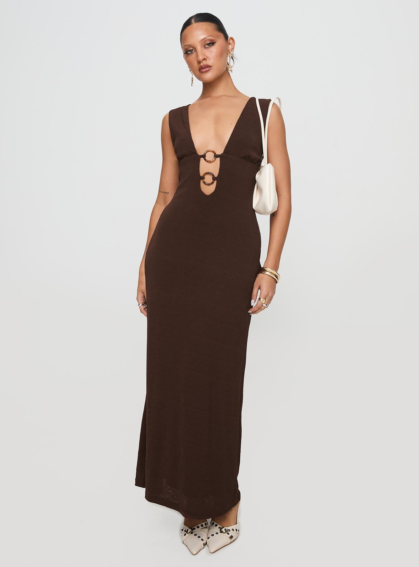 Steward Maxi Dress Chocolate Outlet Pices