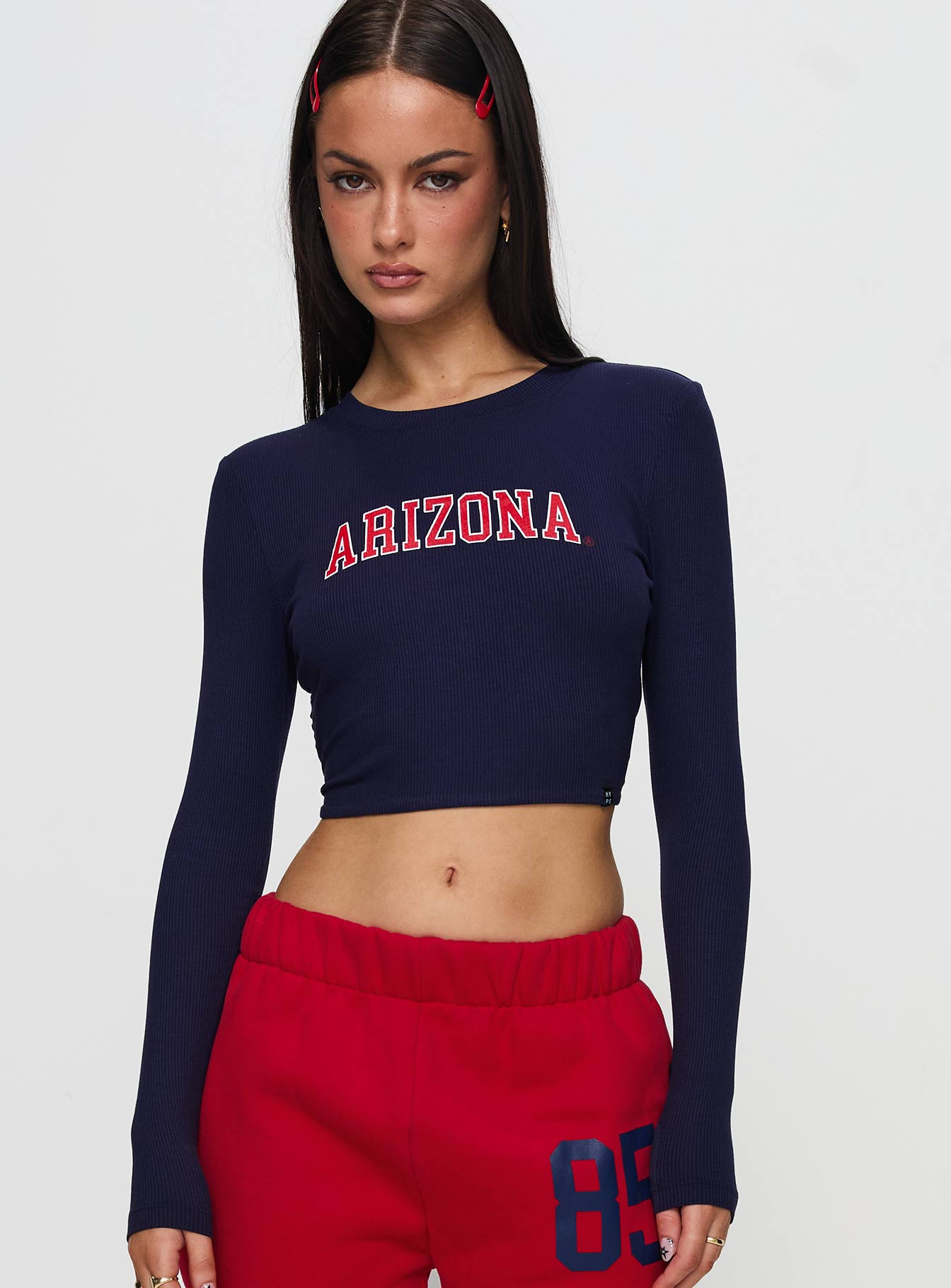 U of A Bring It Back Long Sleeve Top Navy 2025 Online