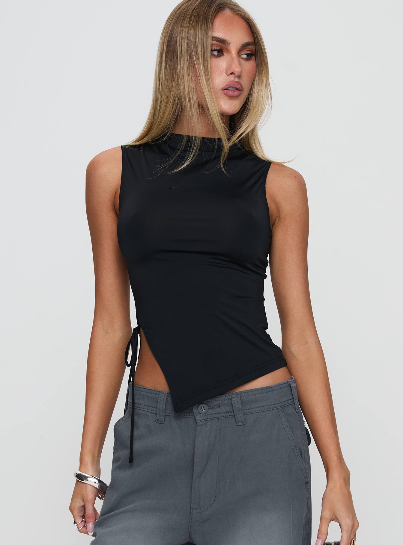 Solarah Tie Side Top Black Cheapest Pice For Sale