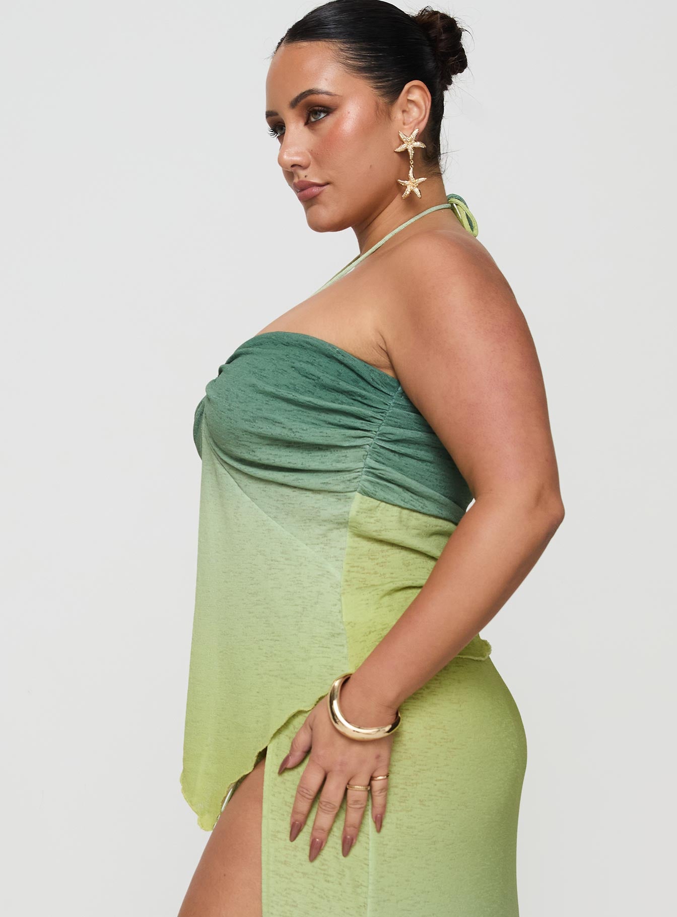 Star Girl Top Green Ombre Curve Professional