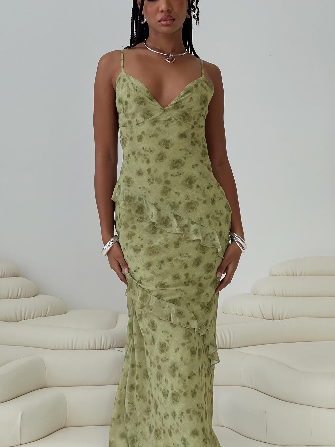 Teffoli Maxi Dress Green Eastbay Cheap Online