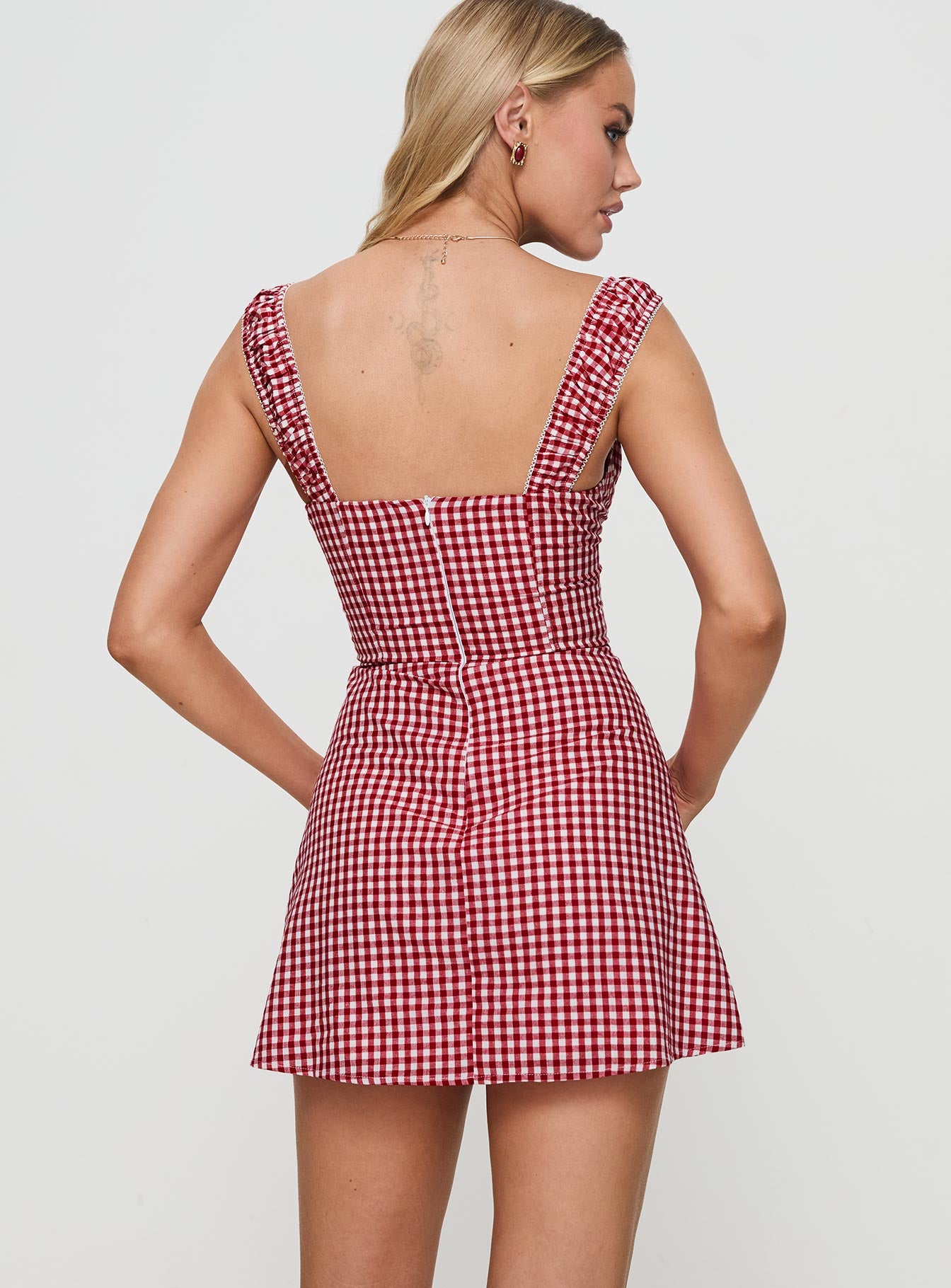 Faubert Mini Dress Red Gingham Nicekicks Online