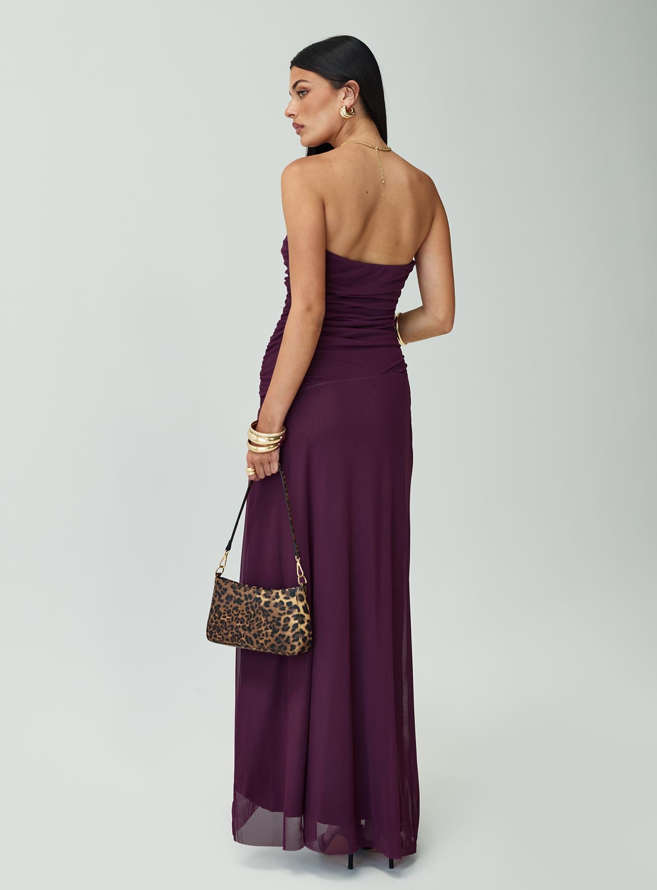 Barbarella Strapless Maxi Dress Purple Clearance Reliable