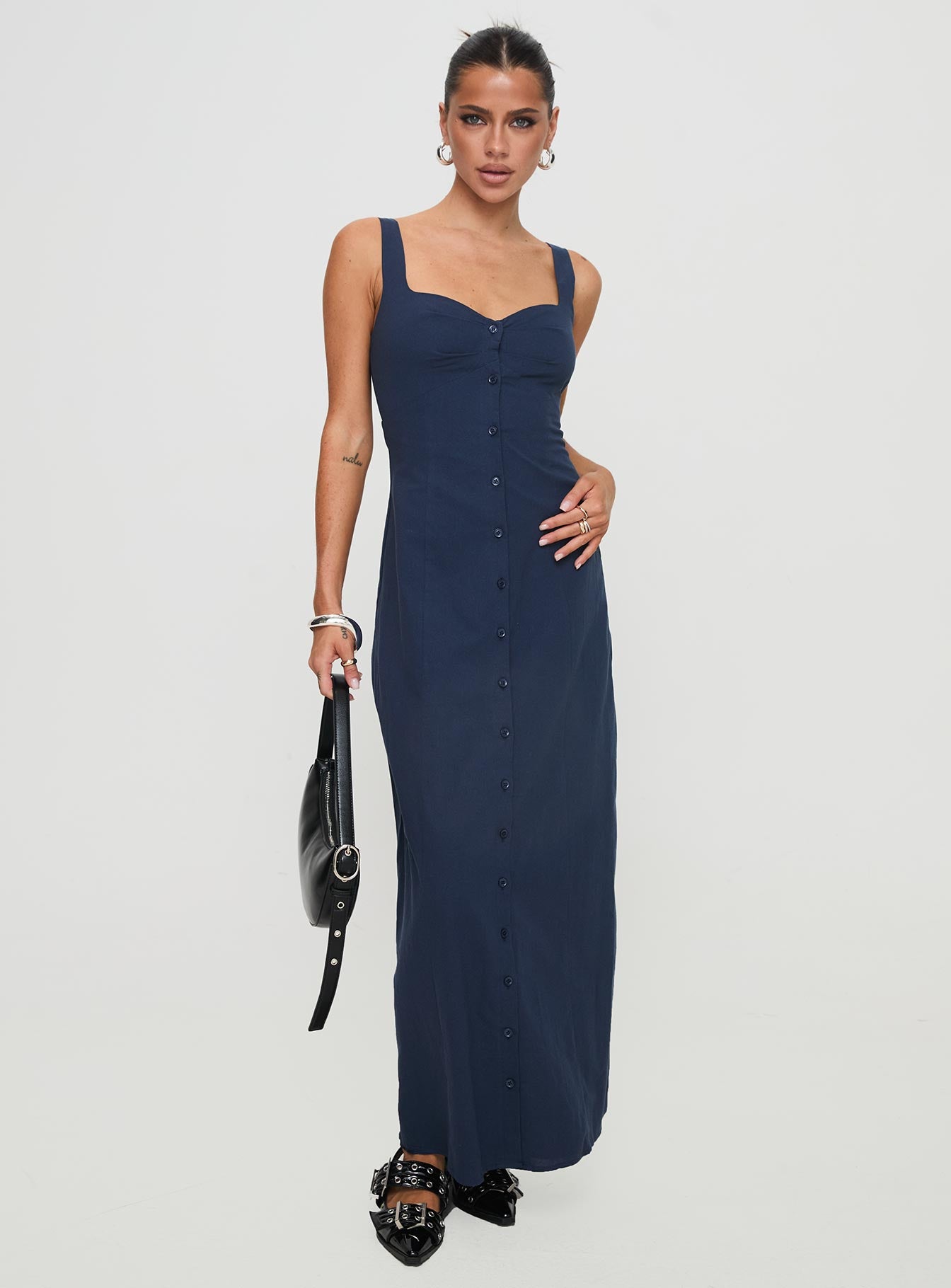 Vaugn Maxi Dress Navy Genuine For Sale