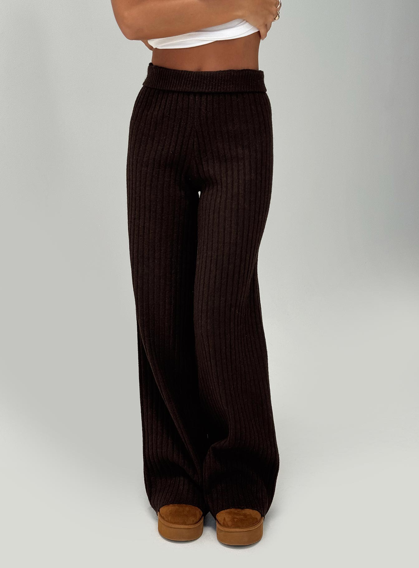 Montana Knit Pants Chocolate Brown Inexpensive