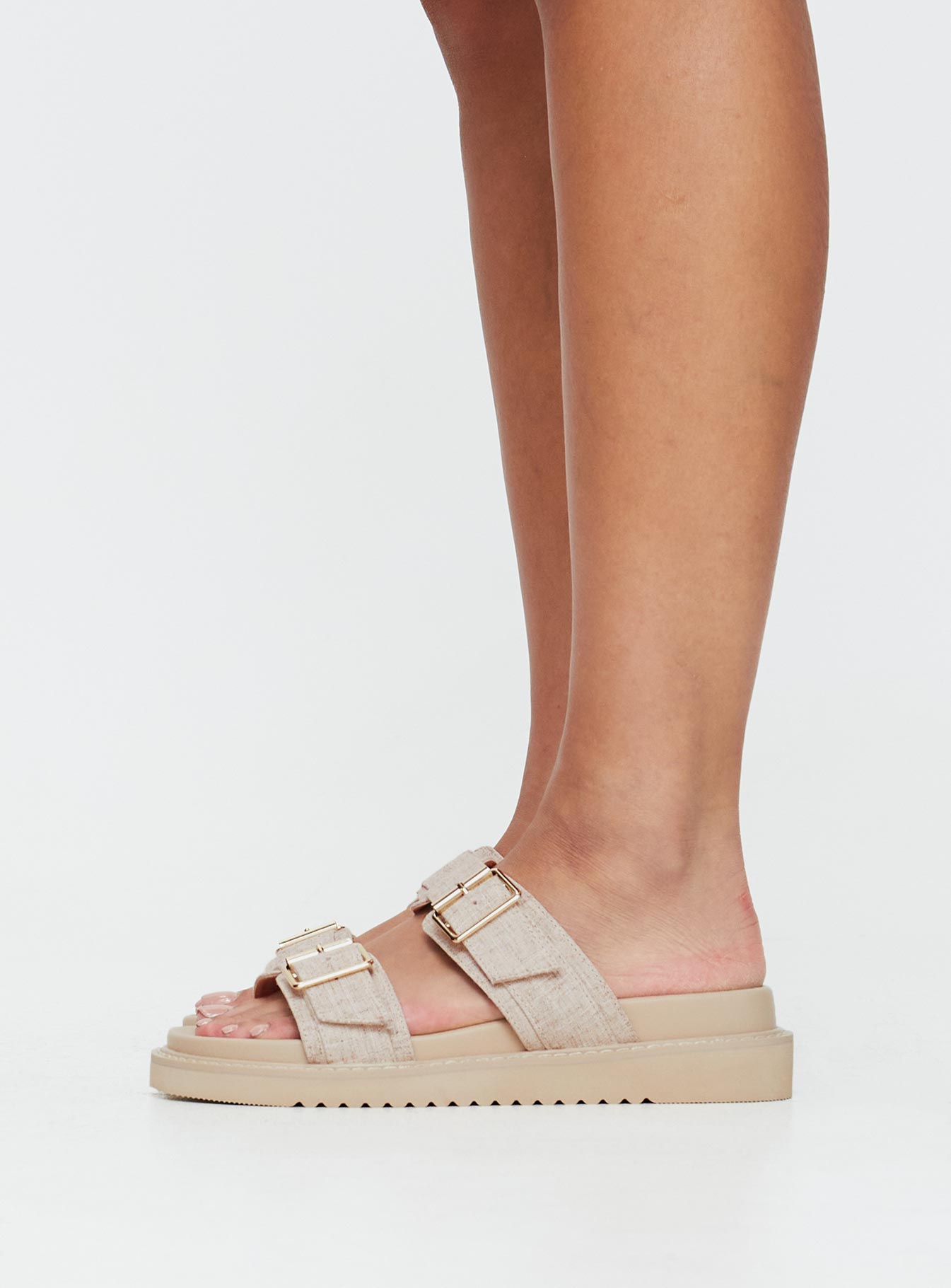 Roxxie Sandals Beige Linen Sale Nicekicks