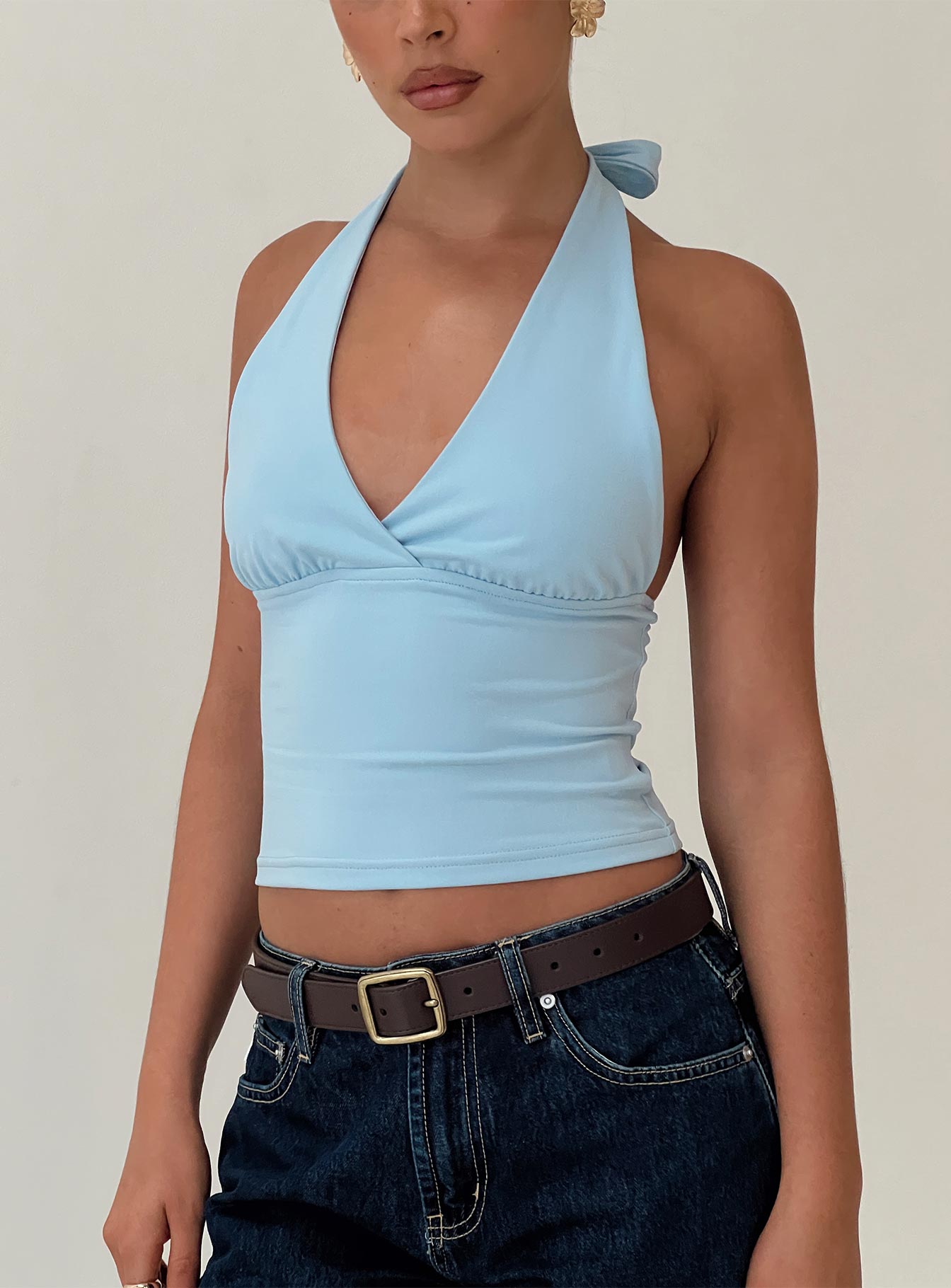 Whimsy Halter Top Blue Sale 100% Guaranteed