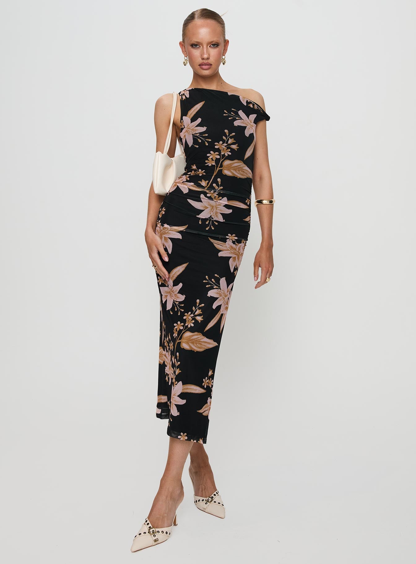 Goldrush Maxi Dress Black Floral Cheap Sale Low Pice