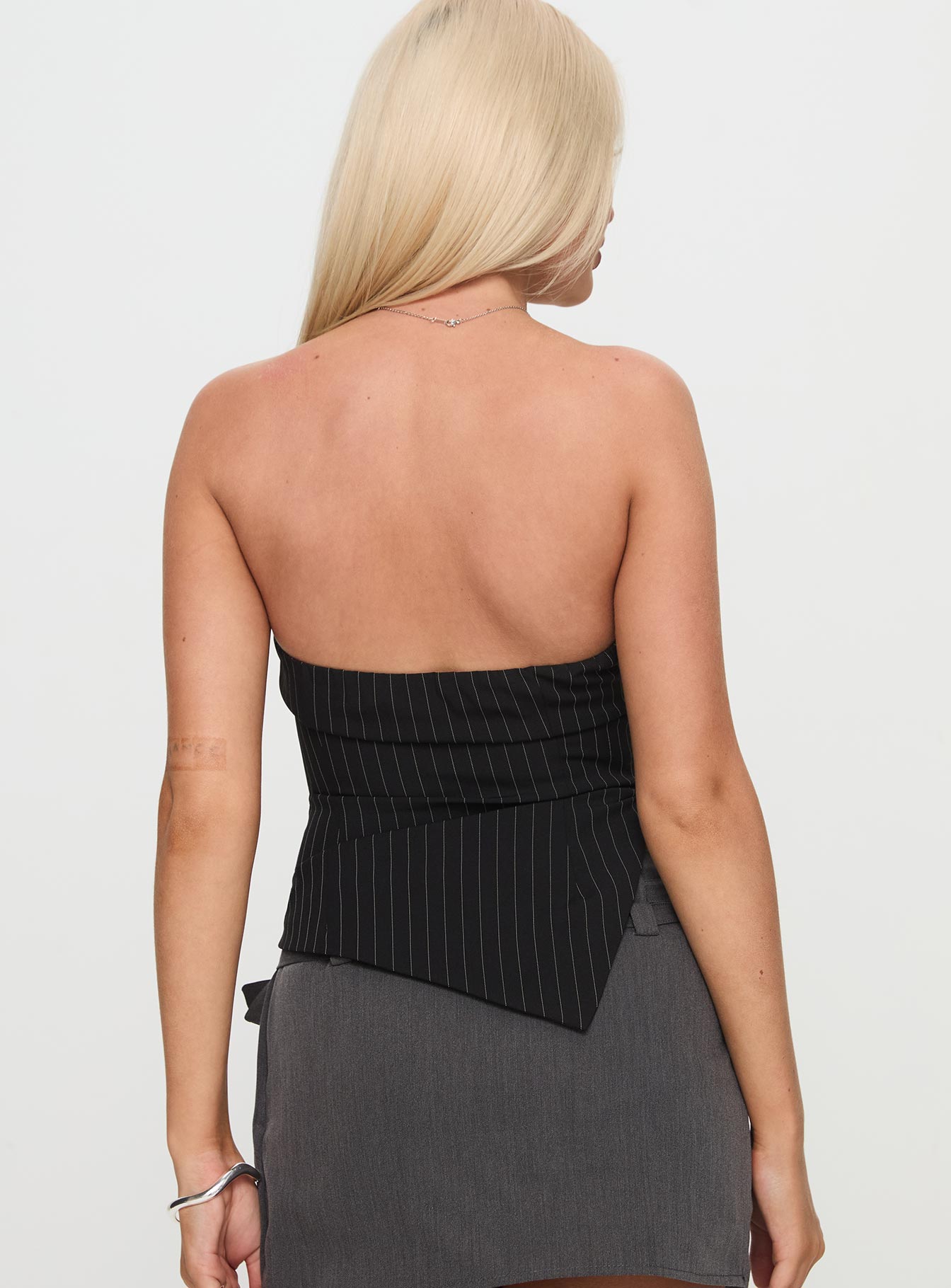 Per Usual Strapless Top Black Discount View