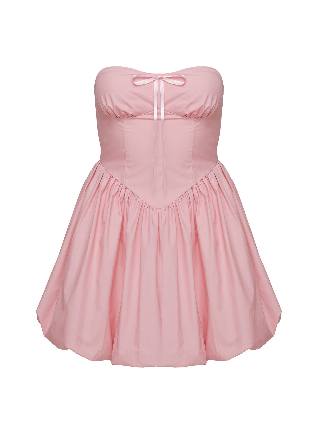 Melaina Bubble Hem Mini Dress Pink Sale Fast Delivery