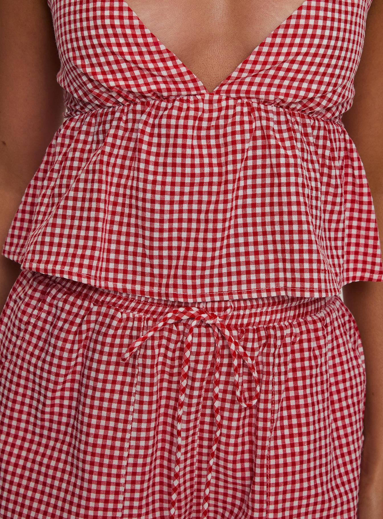 Lille Set Red Gingham Cheap Pictures