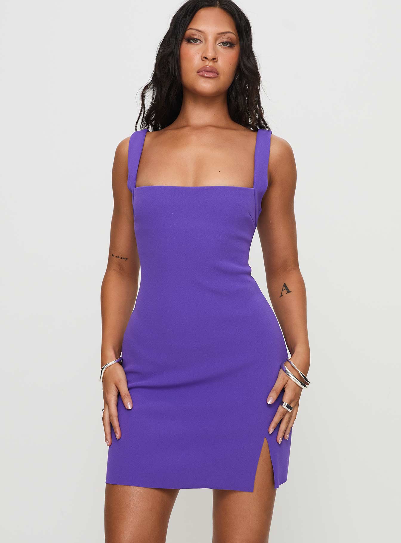 Bombshell Mini Dress Purple Cheap 100% Original