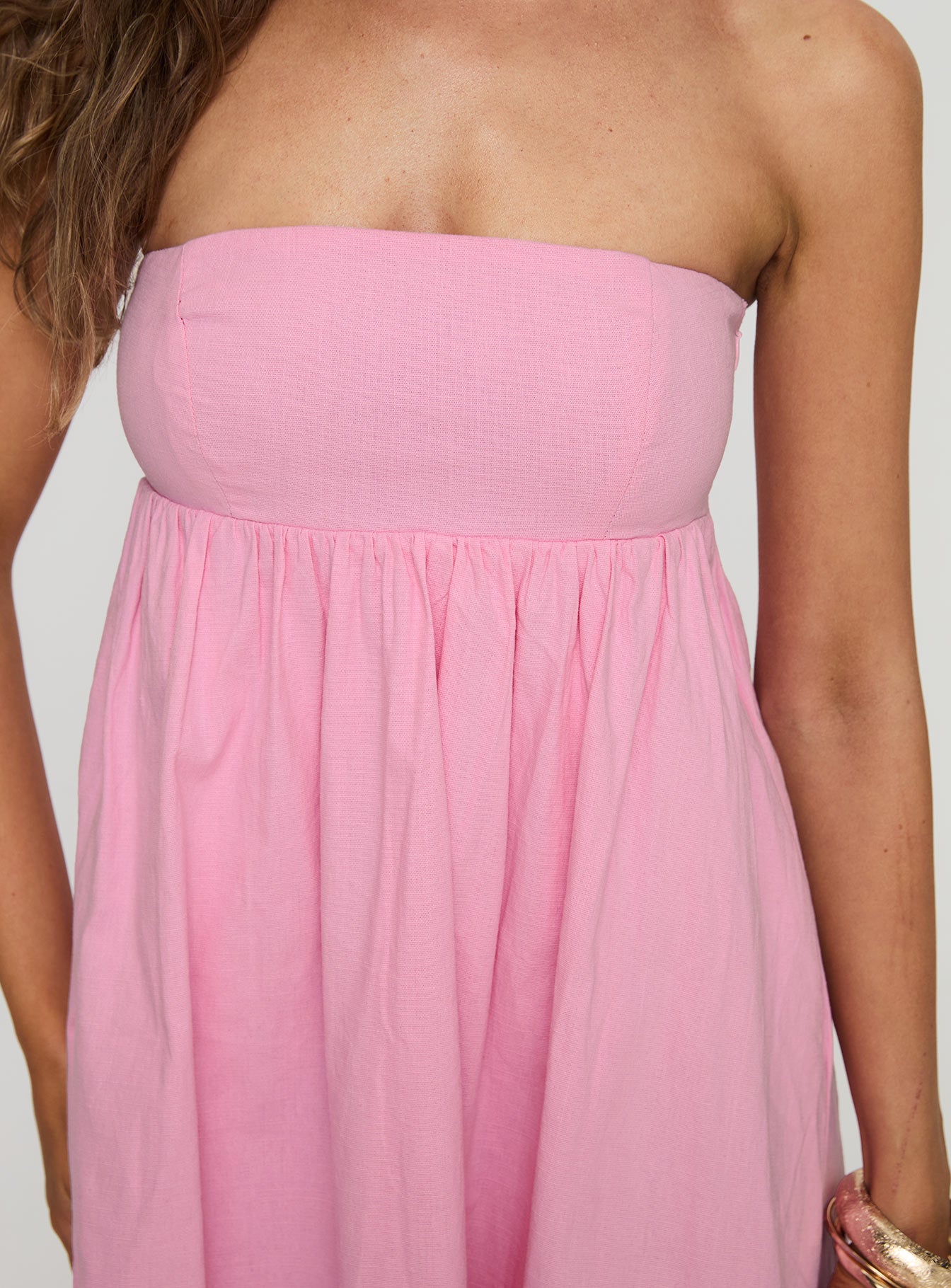 Osment Strapless Mini Dress Pink Quality Original