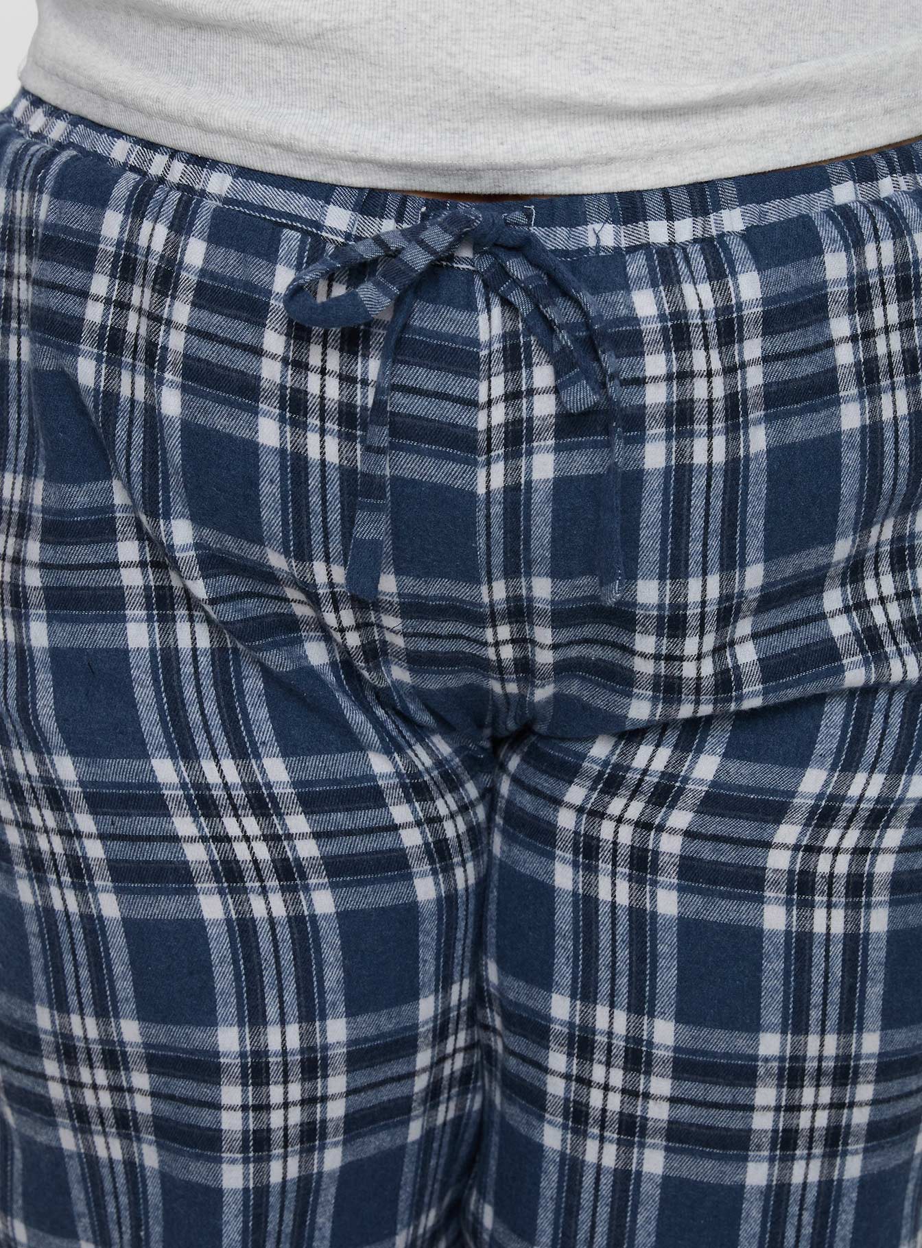 In The Morning Sleep Pant Blue Check Curve Supply Online