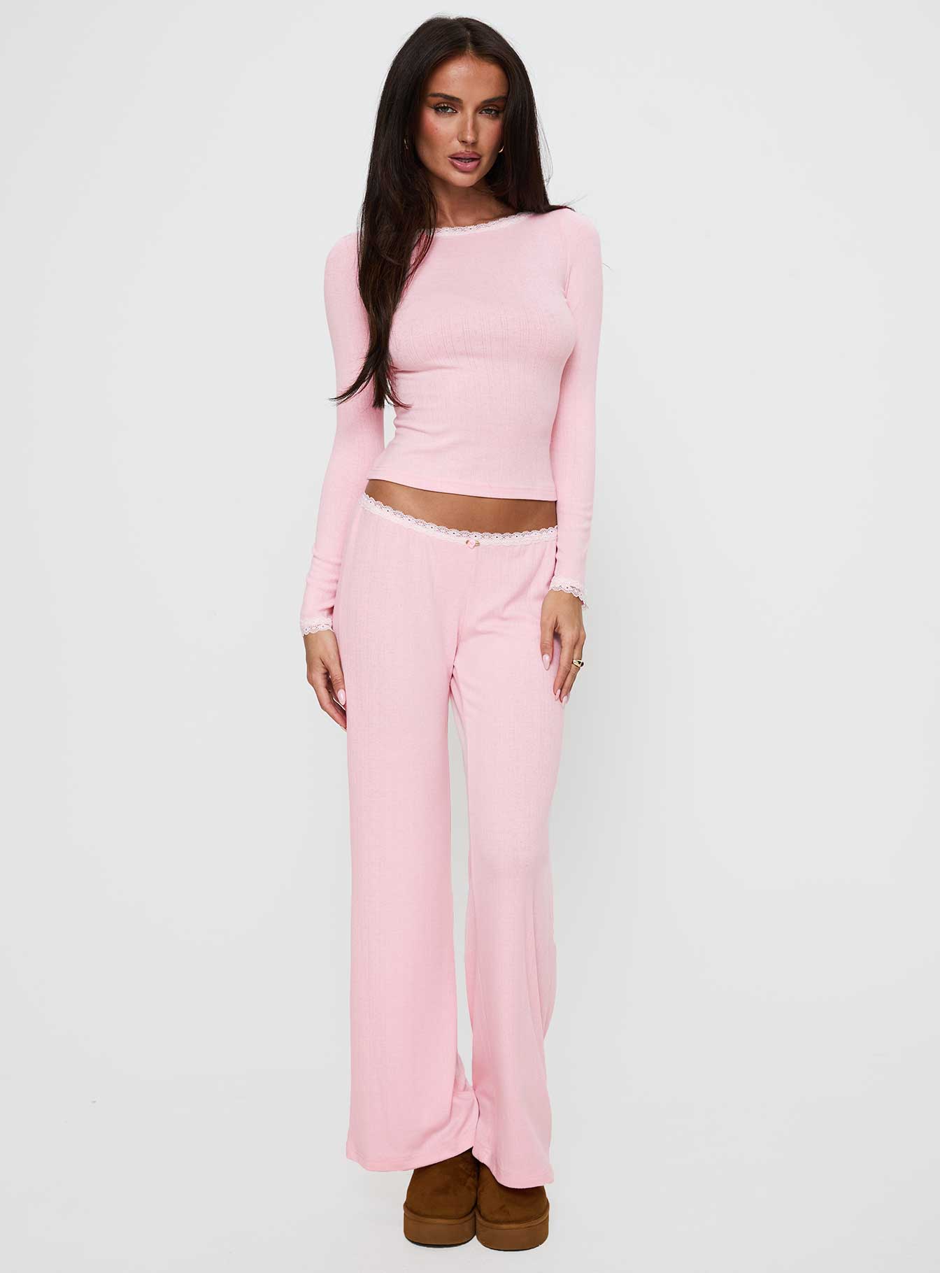 Whimsie Pointelle Sleep Pants Pink Ebay Online