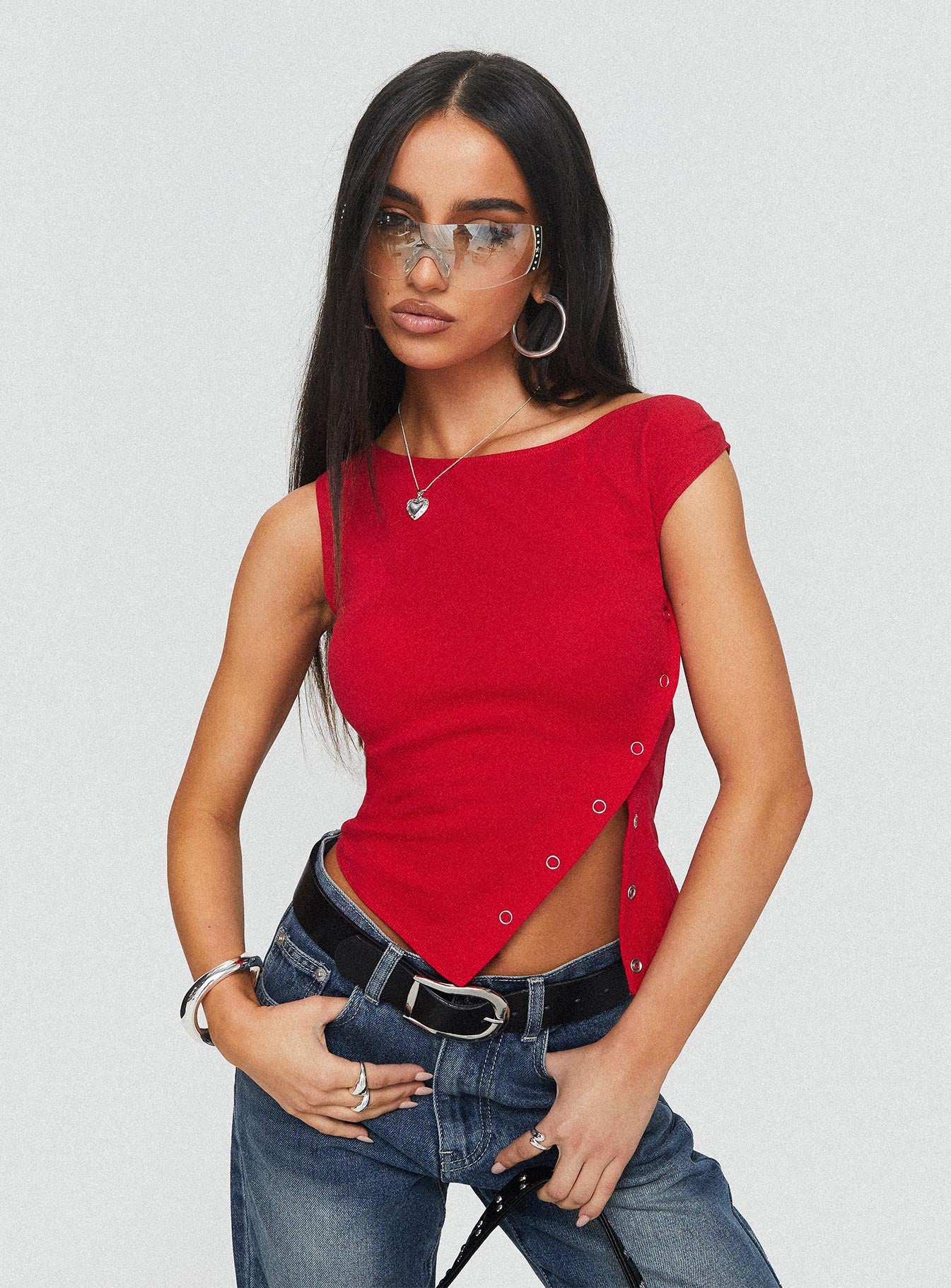 Karre Off The Shoulder Top Red Clearance Eastbay