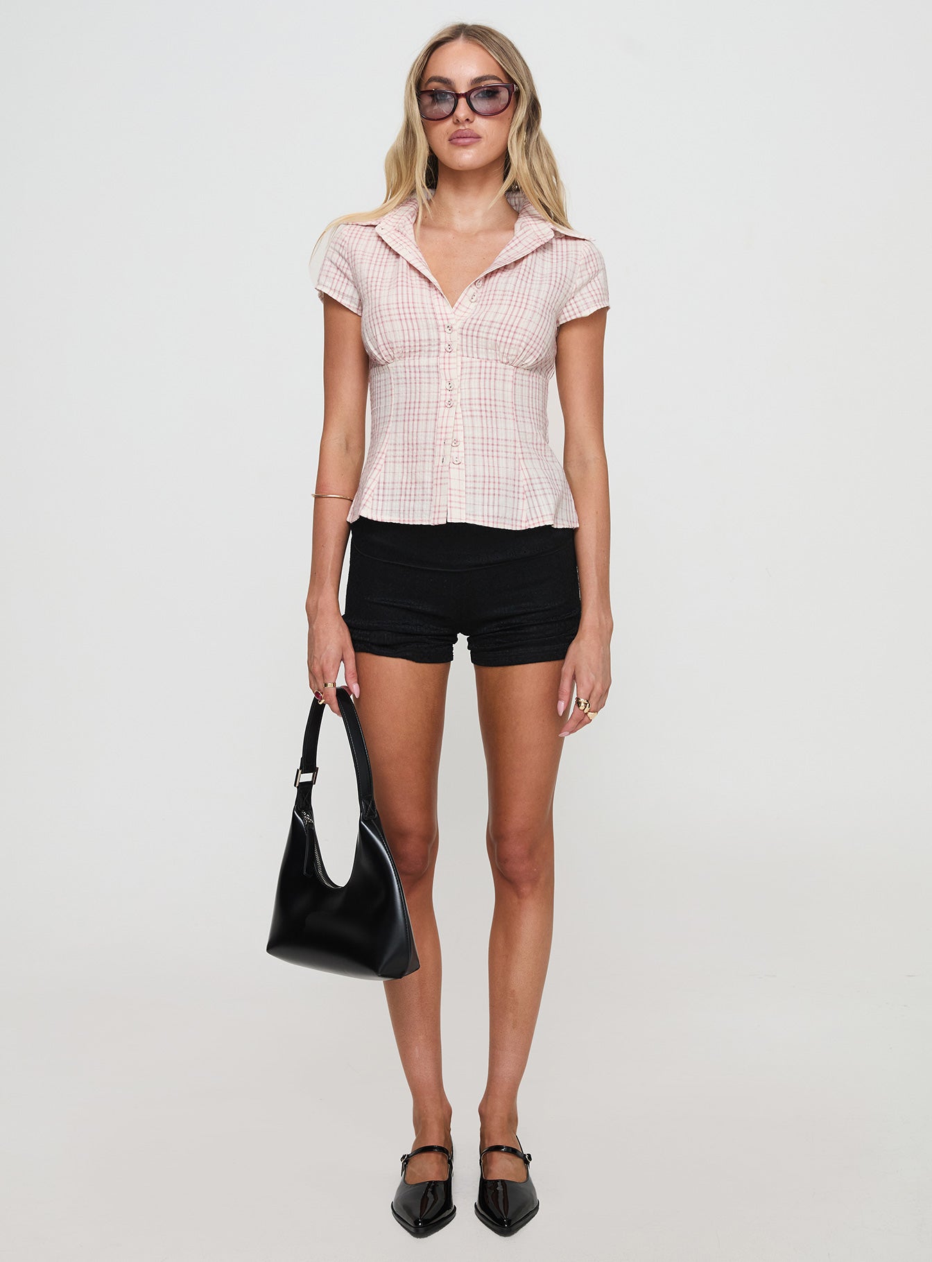 Cottesloe Blouse Top Pink Check Pices Online