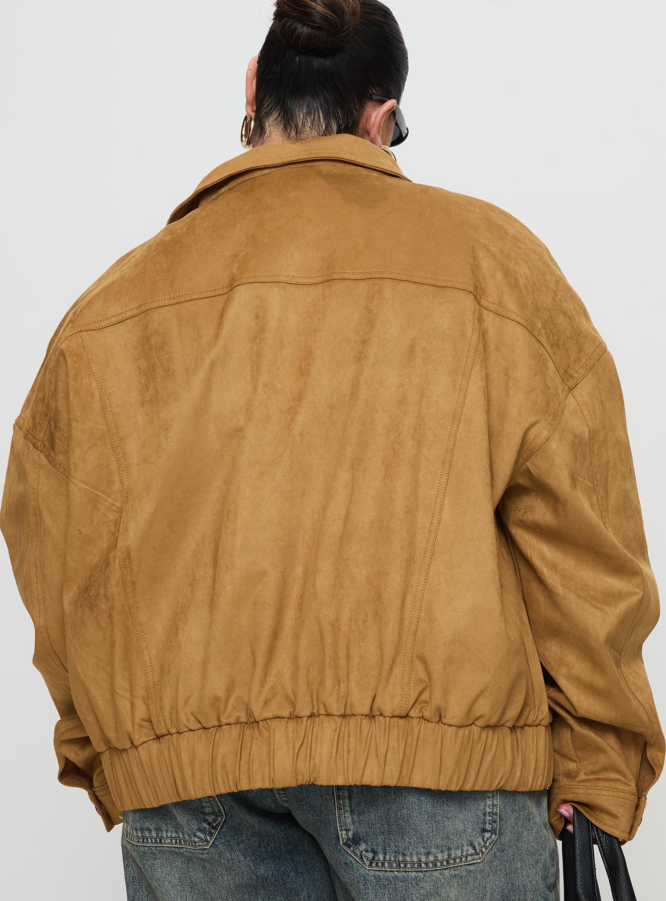 Ristretto Faux Suede Bomber Brown View