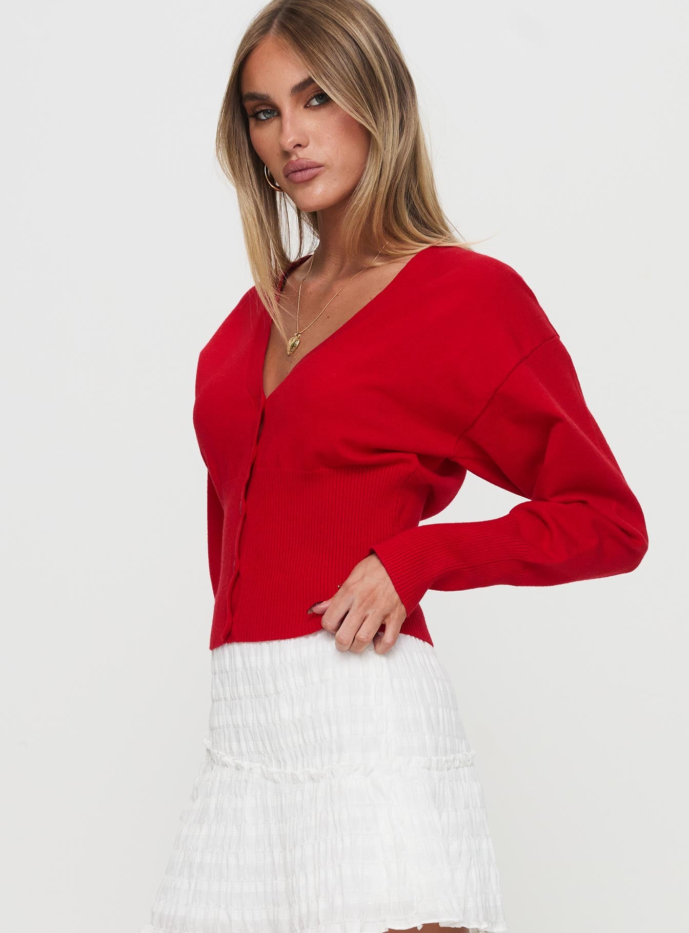 Wistfully Knit Cardigan Red Cheap The Cheapest