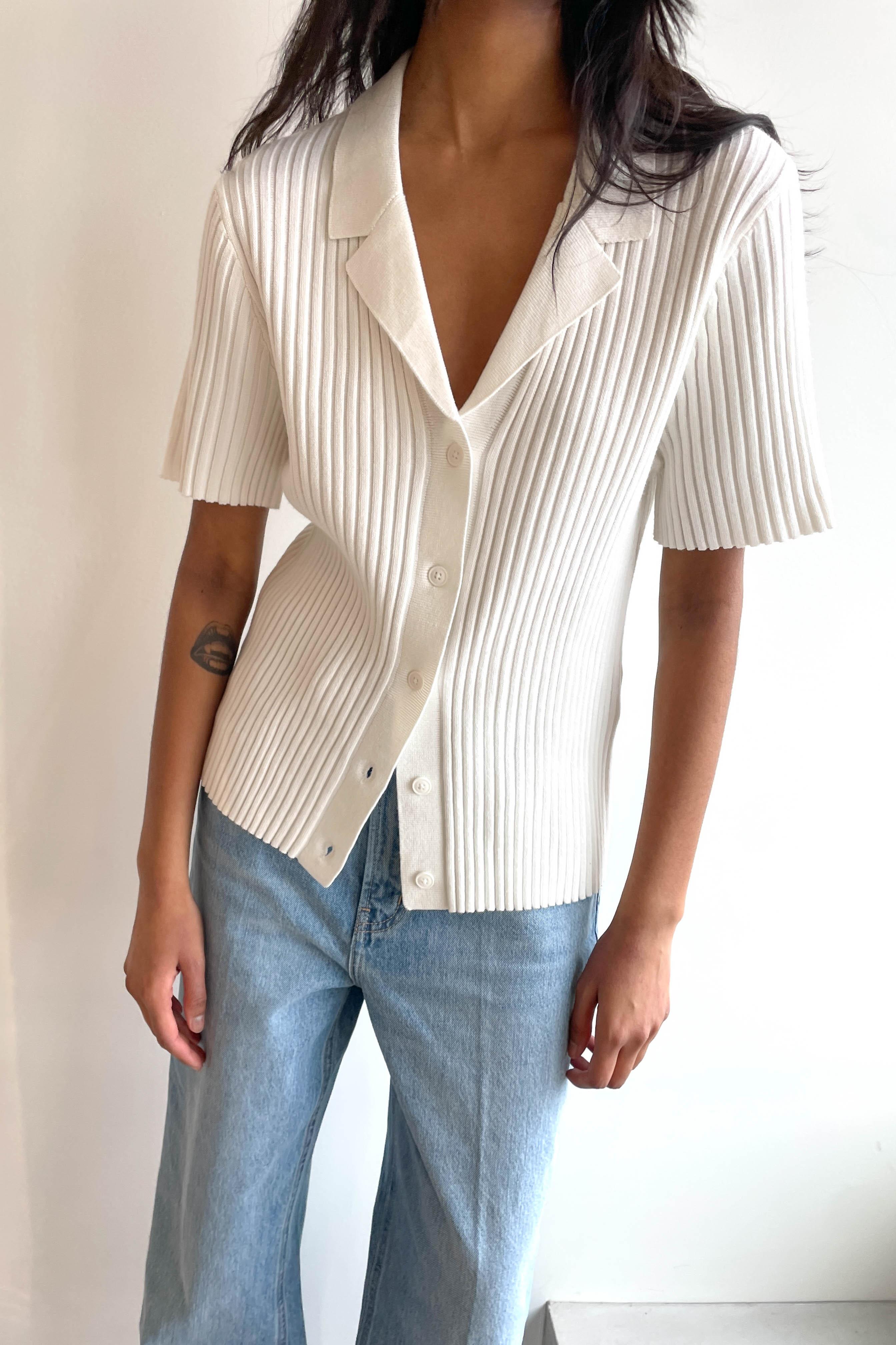 RIBBED BUTTON UP CARDIGAN Clearance Best Place