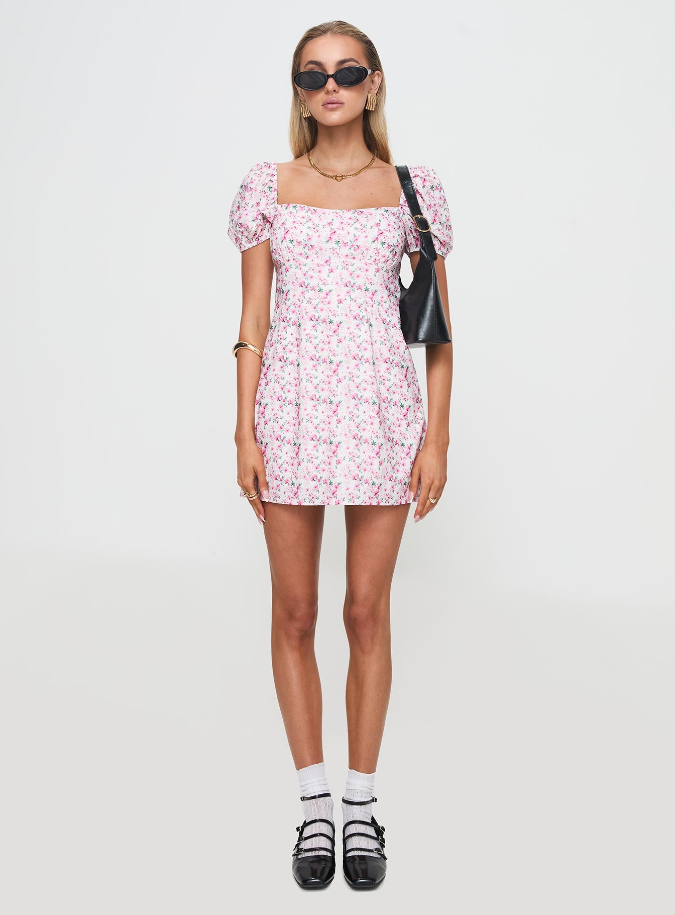 Hollen Mini Dress White Floral Clearance Geniue Stockist