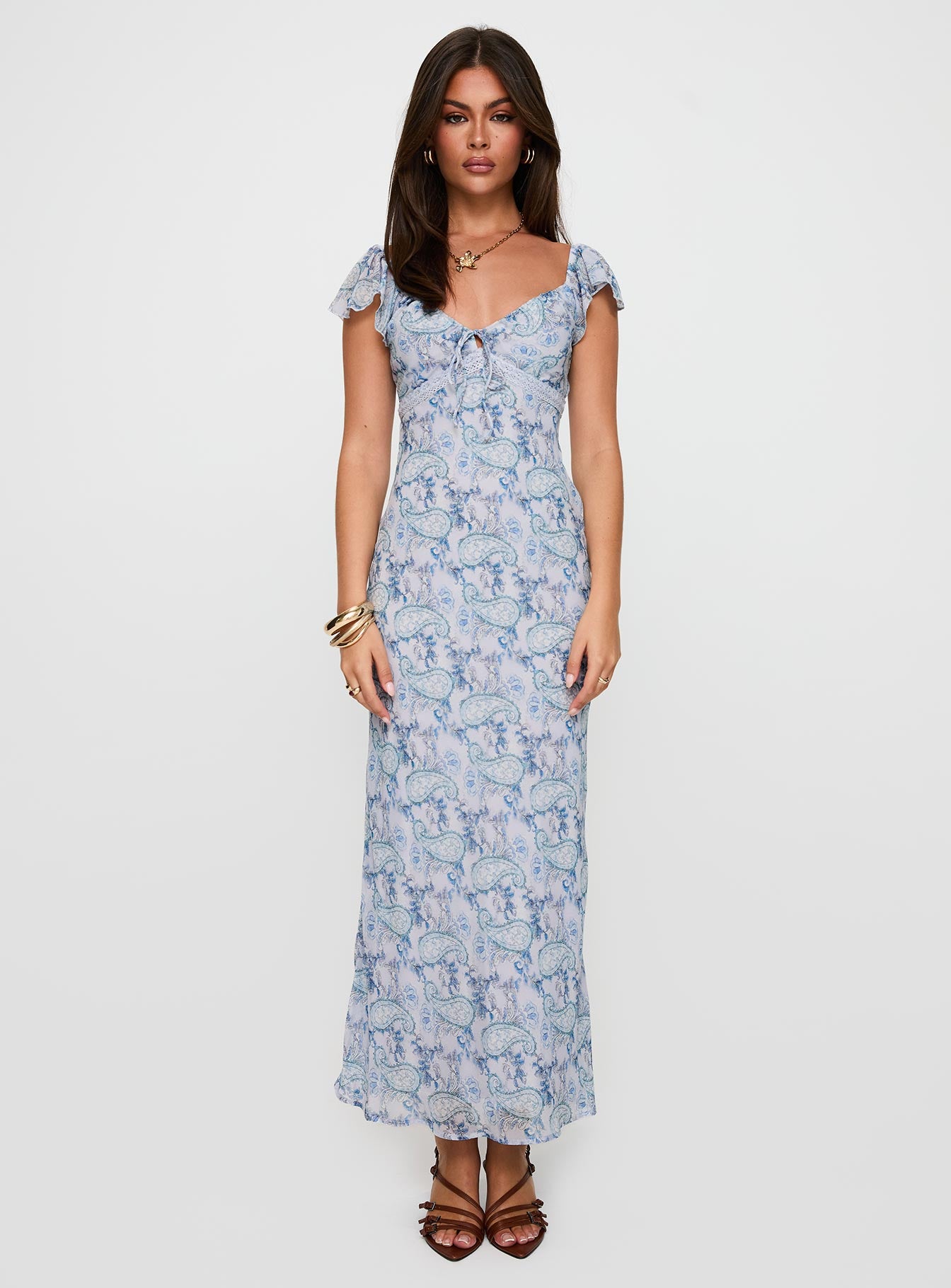 Dahleia Maxi Dress Blue Paisley Cheap Pice From China