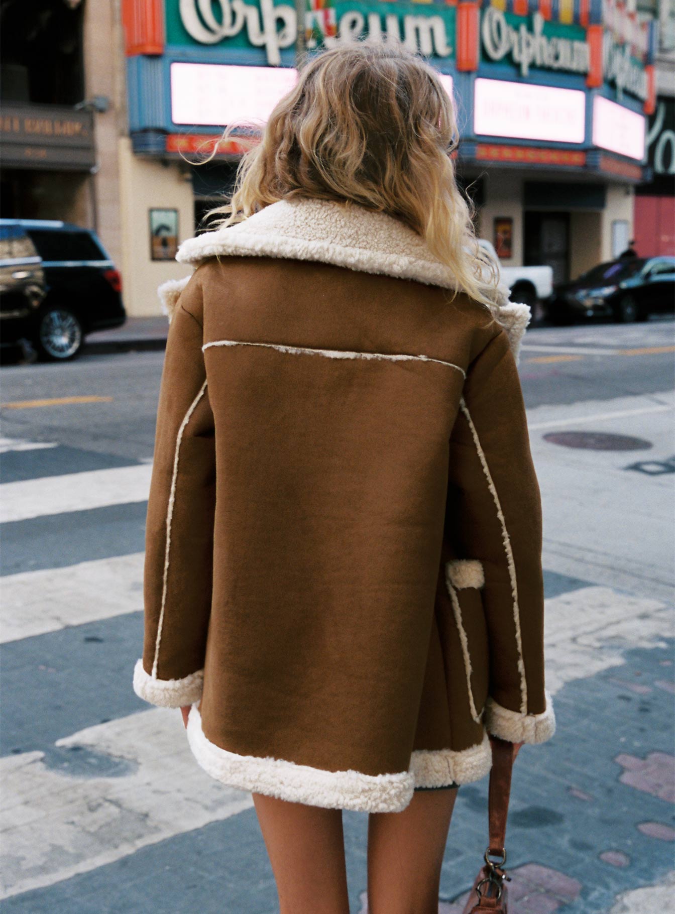 Marysville Faux Fur Oversized Jacket Tan Outlet Top Quality