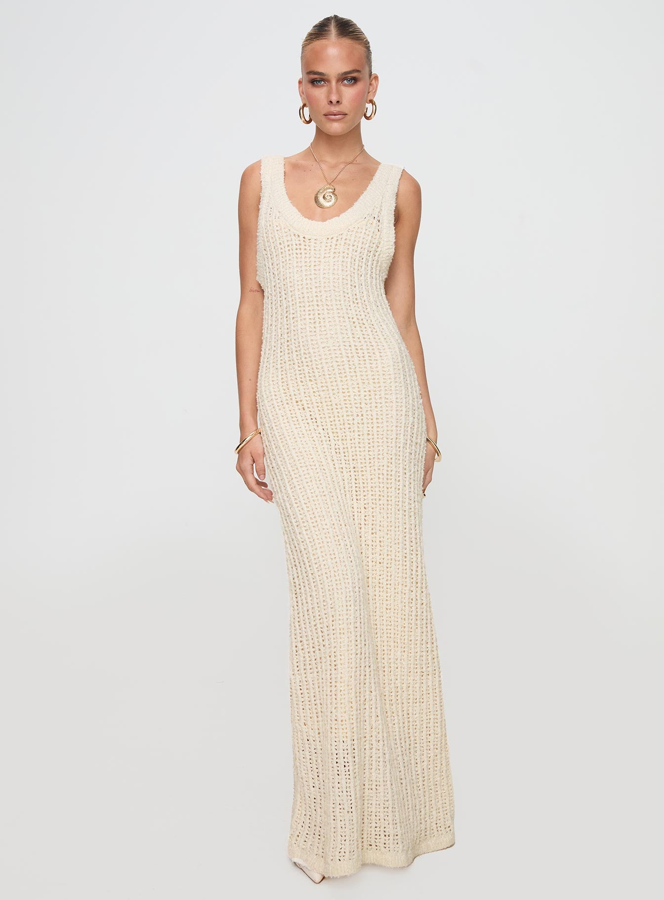 Andiamo Maxi Dress Cream In China Cheap Pice