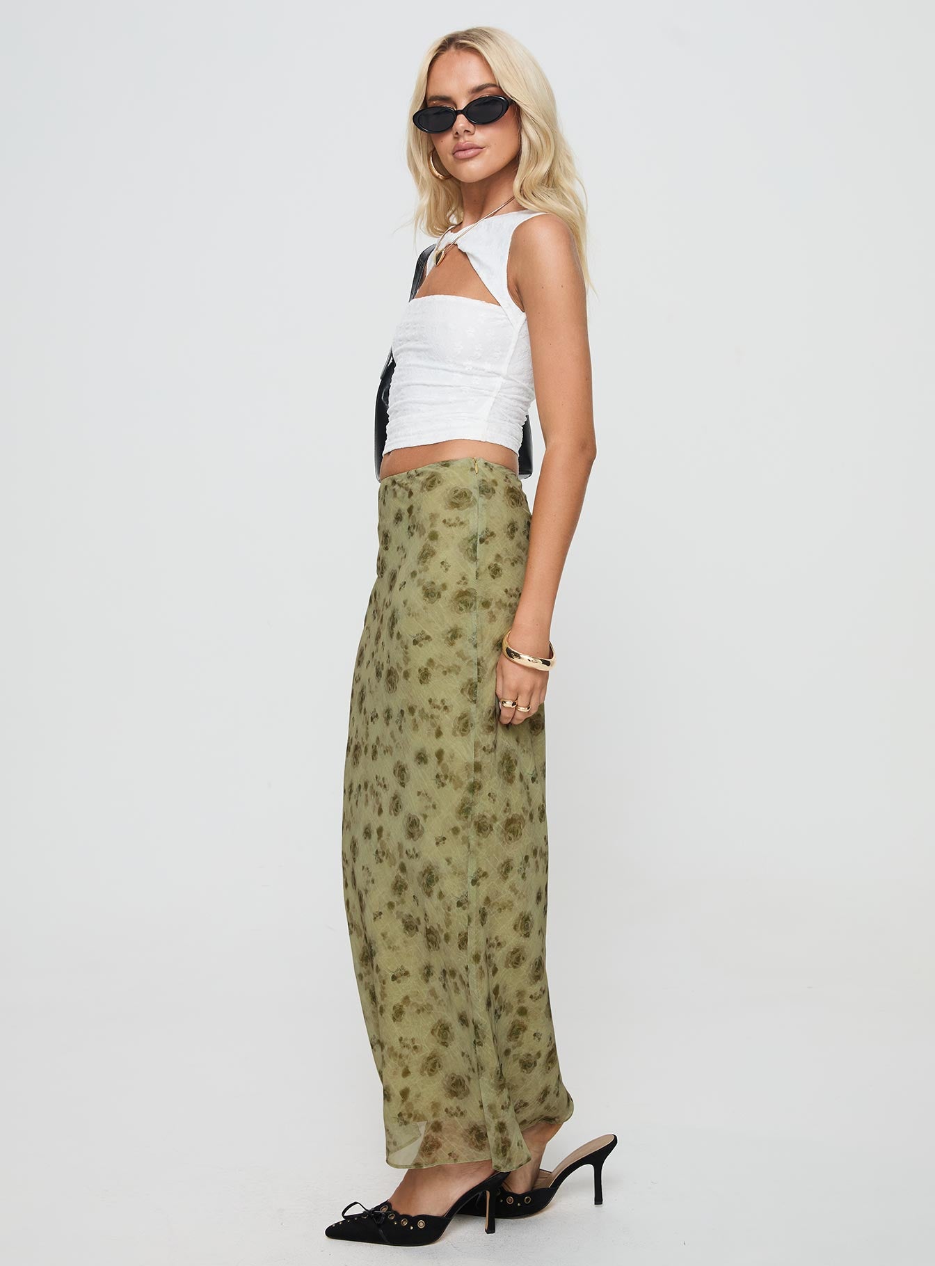 Piazia Maxi Skirt Green Discount Brand New Unisex