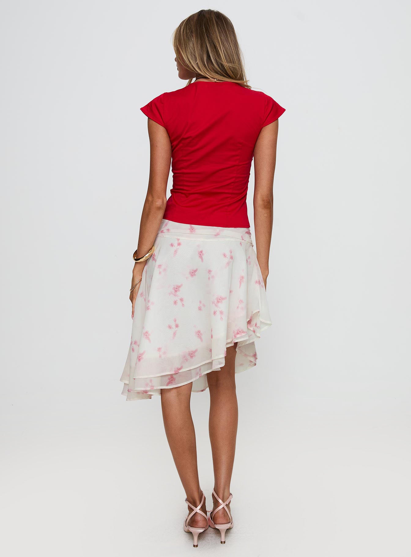 Charisse Asymmetrical Midi Skirt Floral For Sale Cheap Online