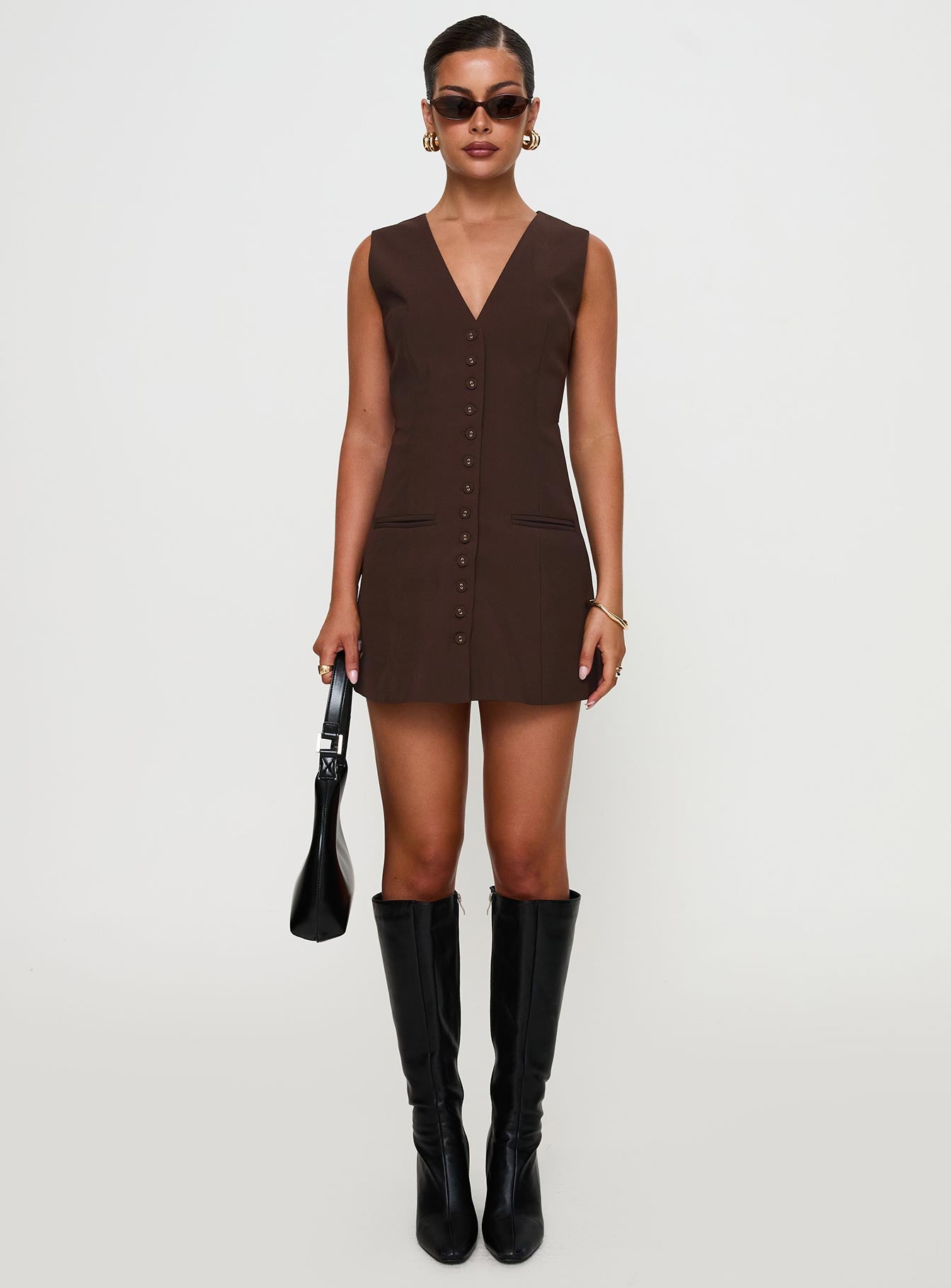 Laire Mini Dress Chocolate Very Cheap Sale Online