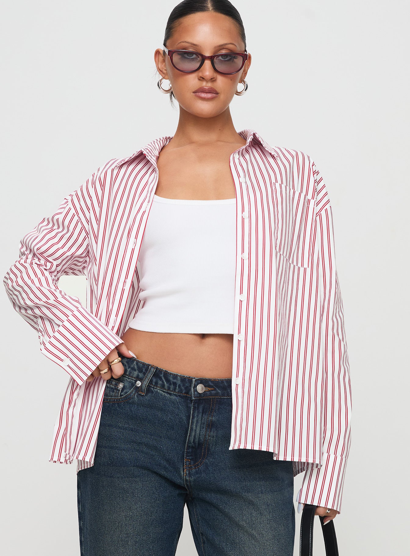 Belize Shirt Red / White Stripe Sale For Nice