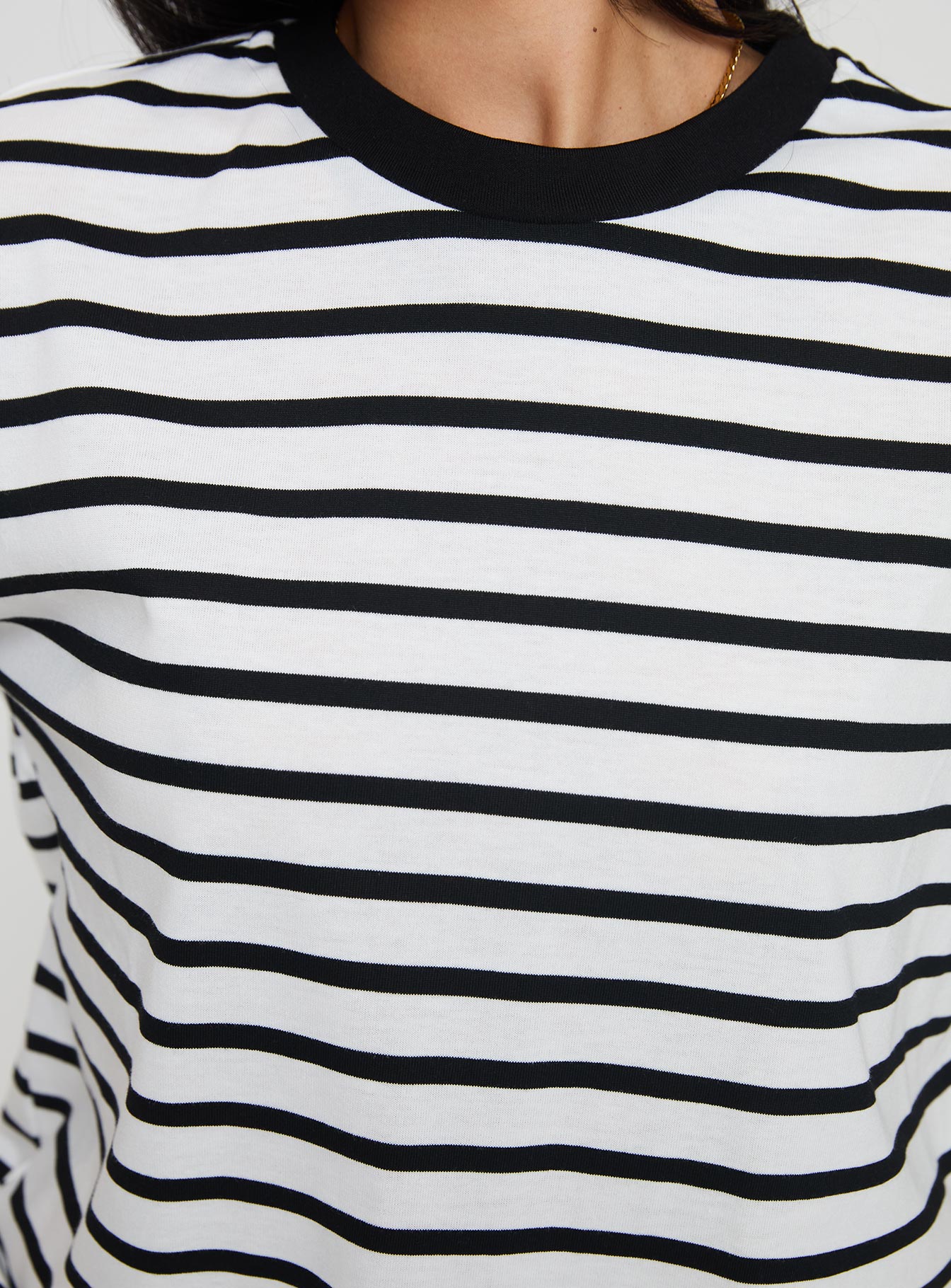 Nersa Oversized Tee Black/white Stripe Factory Outlet