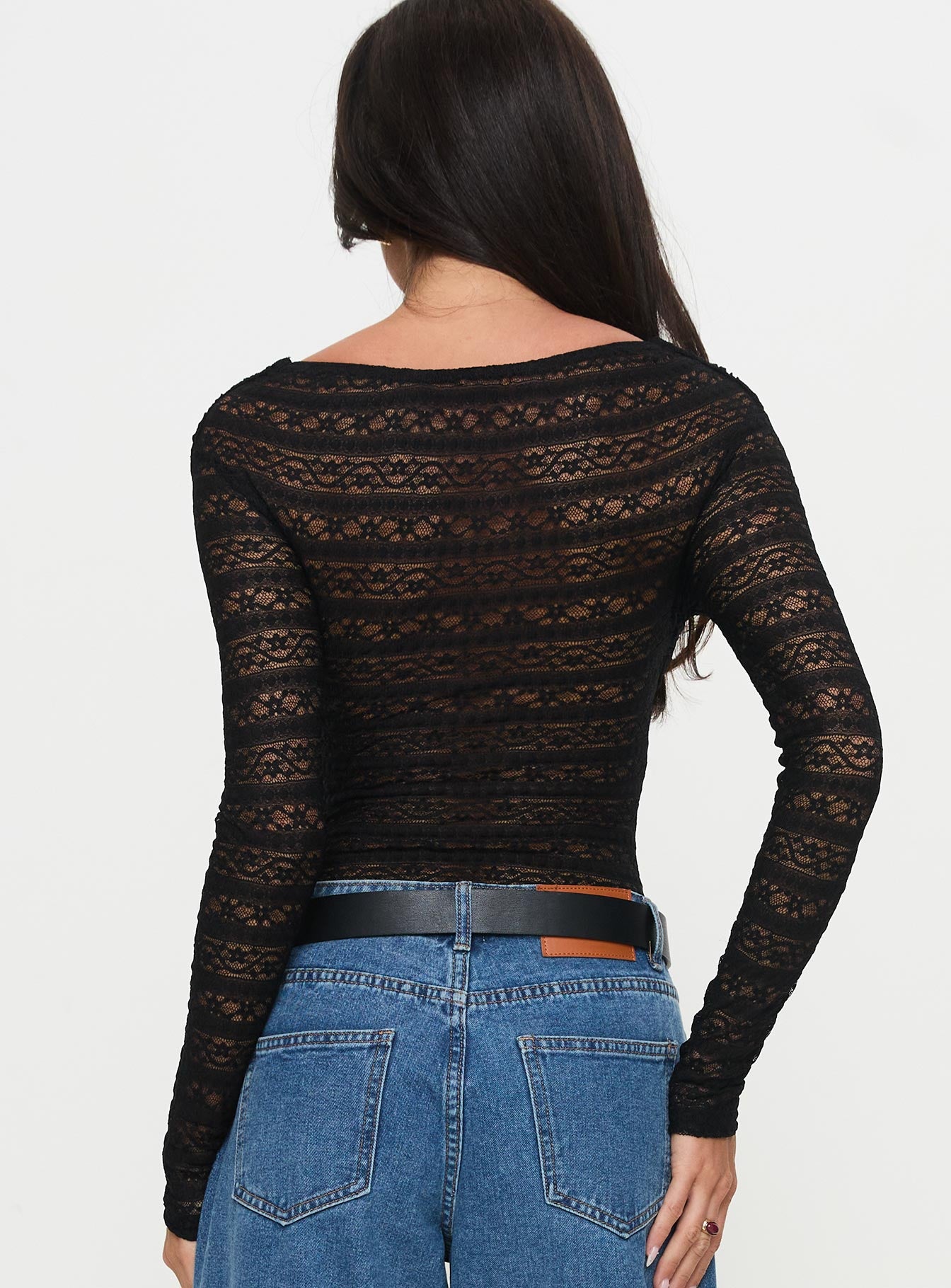 Secret Of Us Off Shoulder Lace Bodysuit Black Discount Sale Online