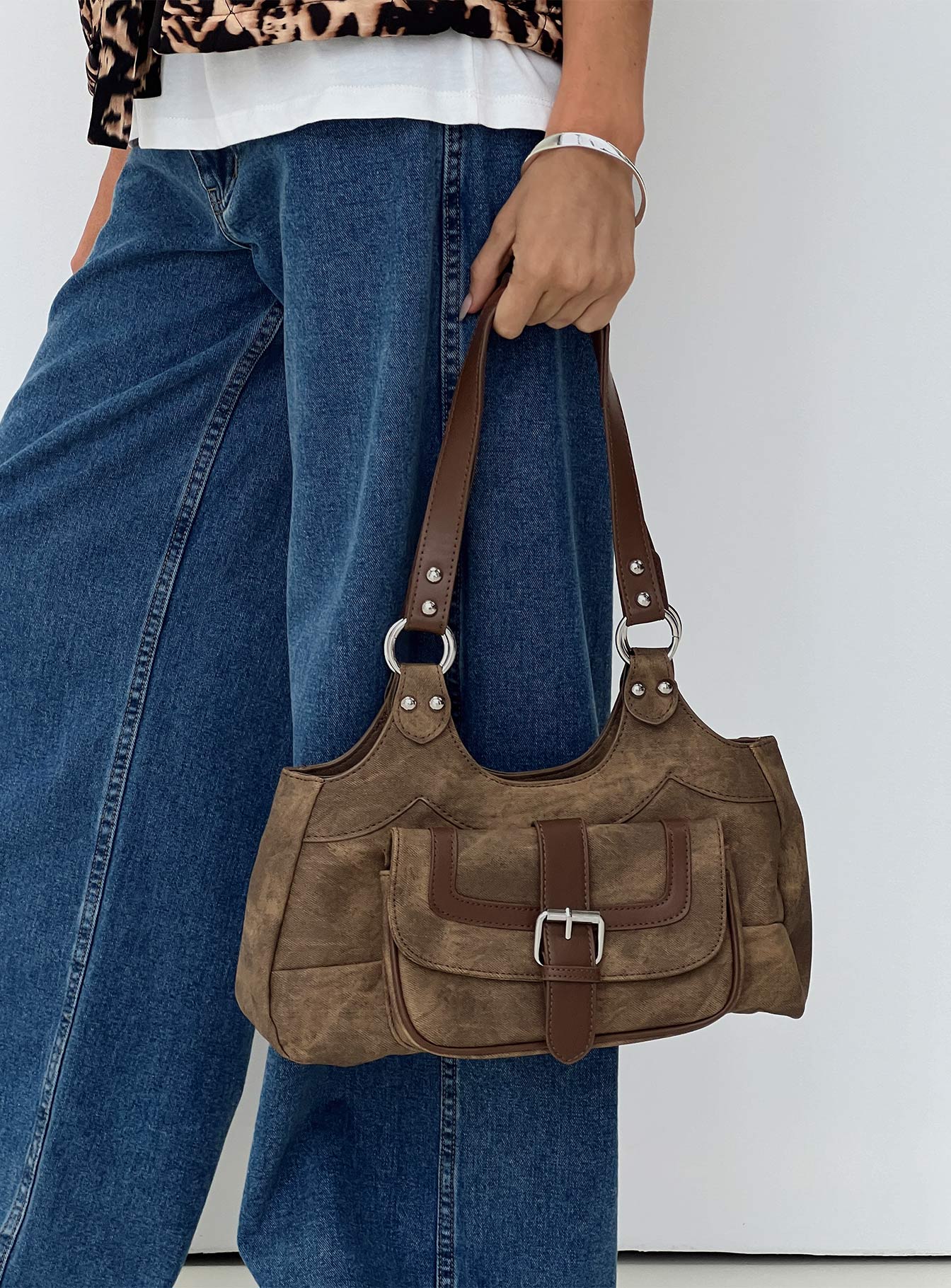 Airlea Shoulder Bag Brown Clearance Extremely