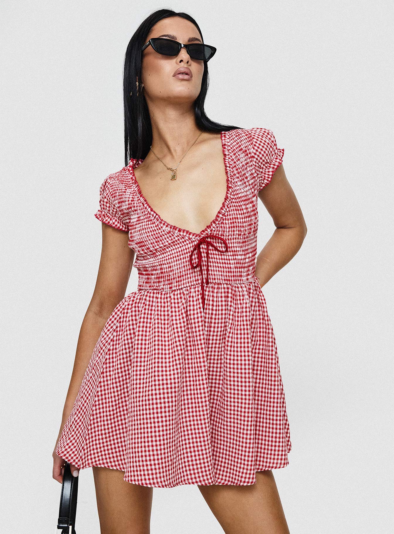 Wescott Gingham Playsuit Red / White Discount Cheapest Pice