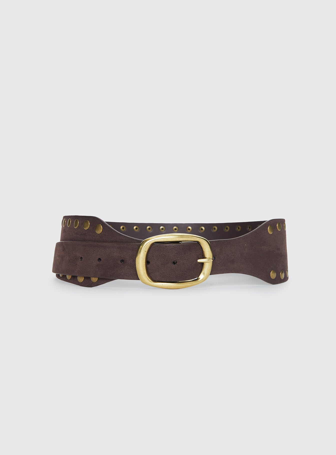 Spheres Stud Belt Dark Brown Sale Pick A Best