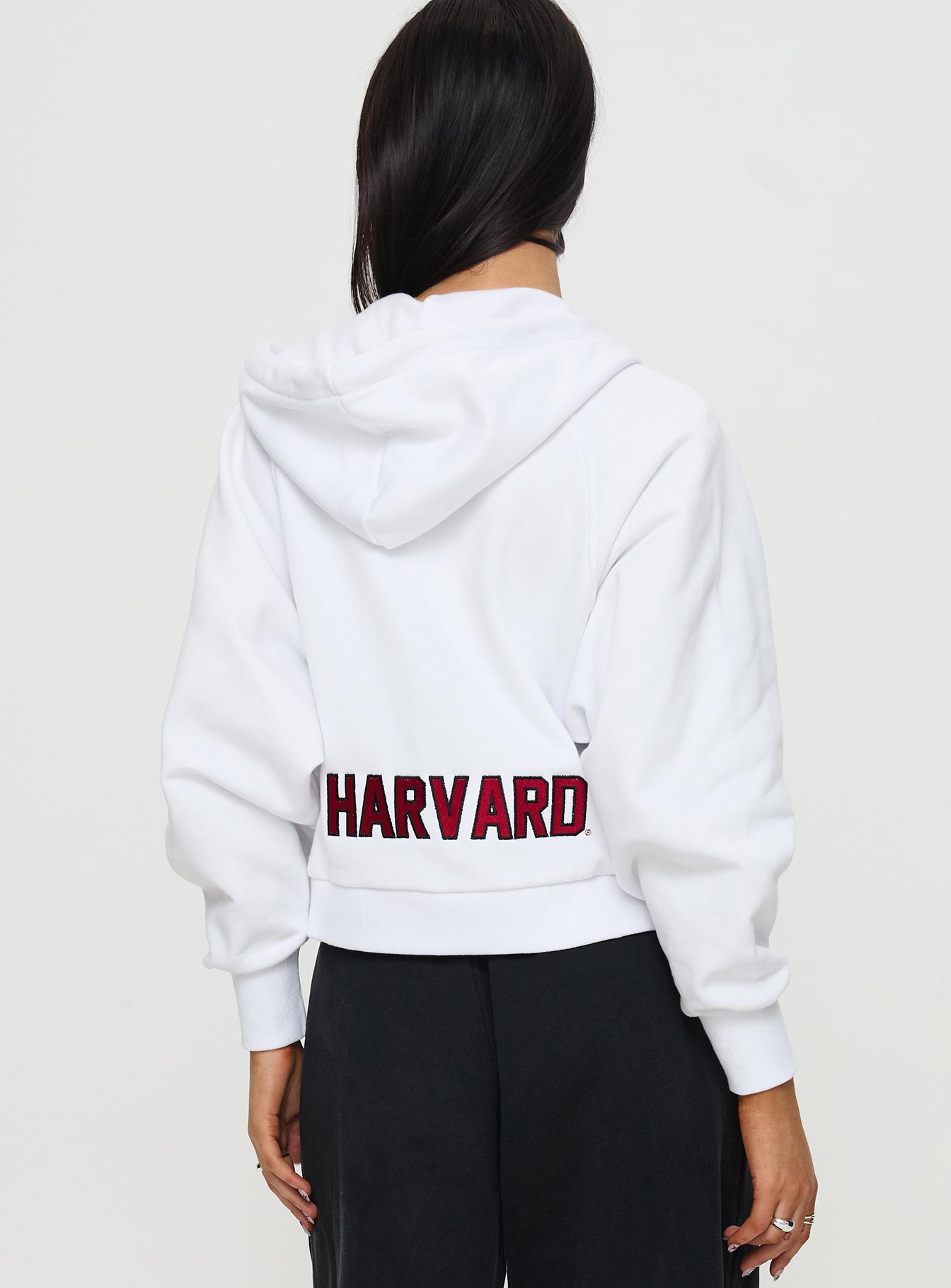 Harvard Raglan Zip Up White / Red Cheap Fashionable