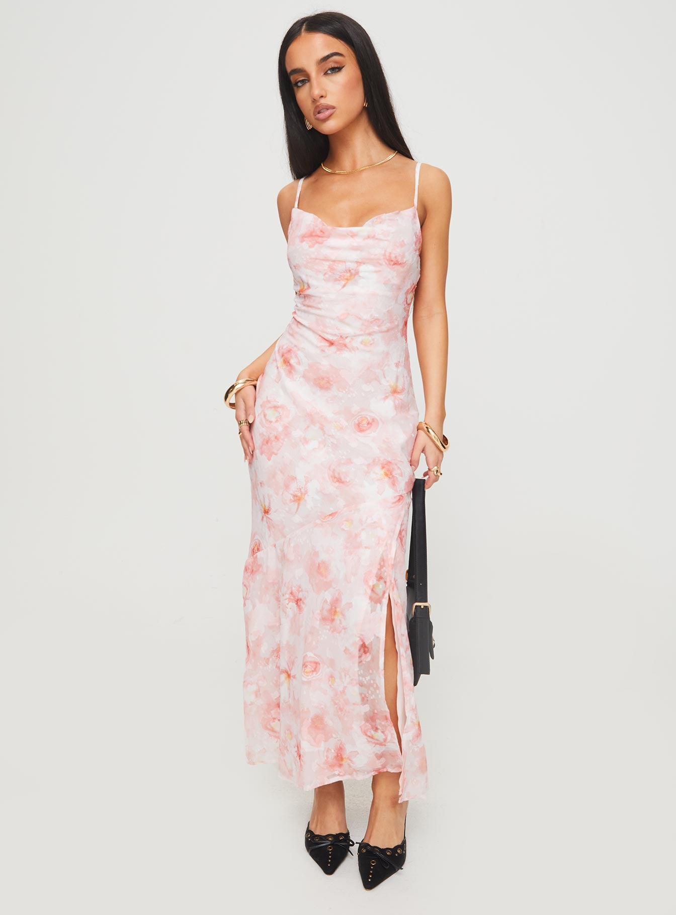 Mafalde Maxi Dress Pink Sale Fake