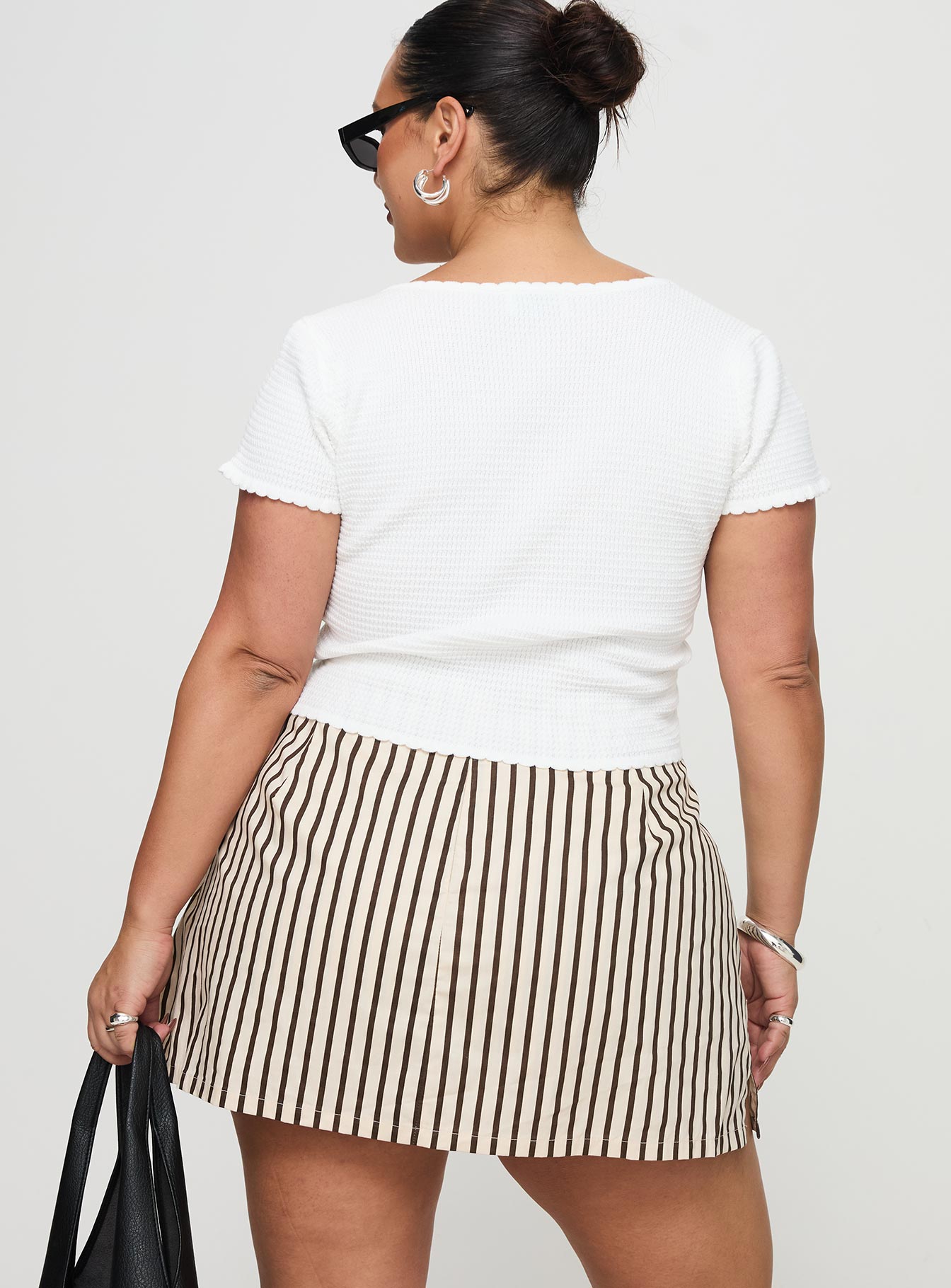 Gigi Skort Beige Stripe Curve Discount Eastbay