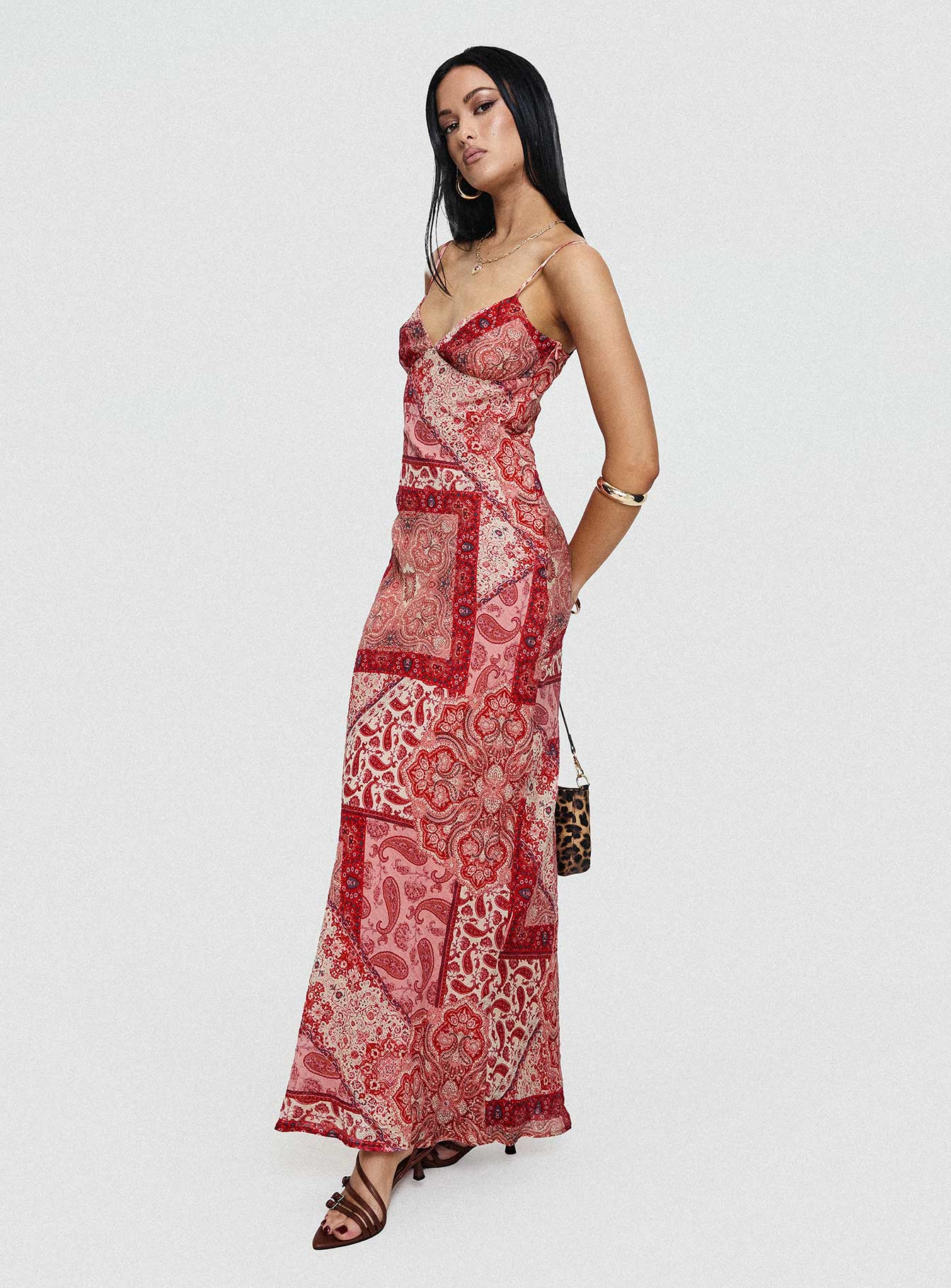 Sugar Plum Maxi Dress Red Paisley Clearance Inexpensive