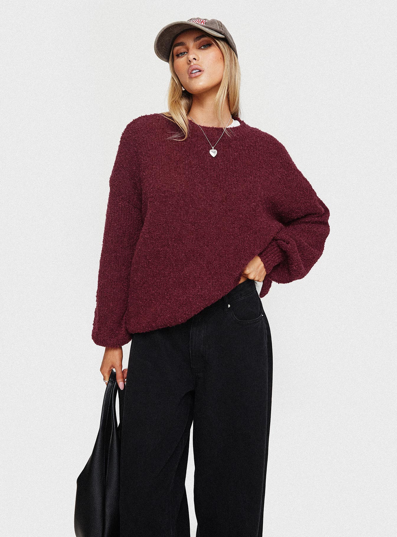 Niomie Knit Sweater Burgundy Cheap Store