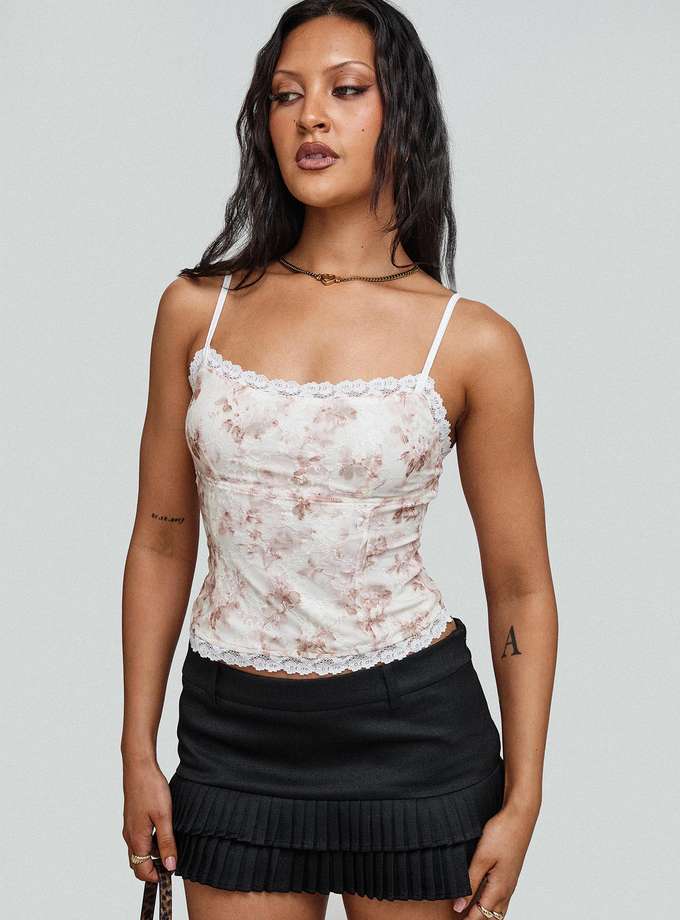 Zachariah Cami Top White Floral Sale Tumblr