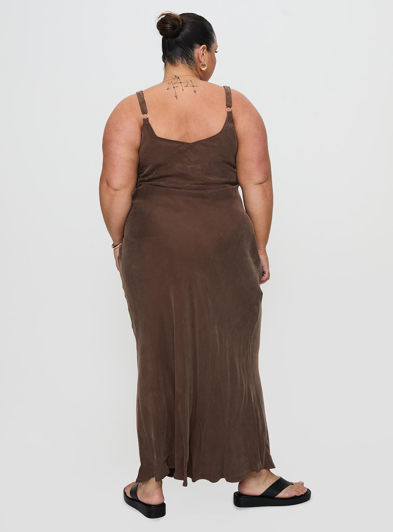 Laurette Maxi Dress Brown Curve Sale Cheapest