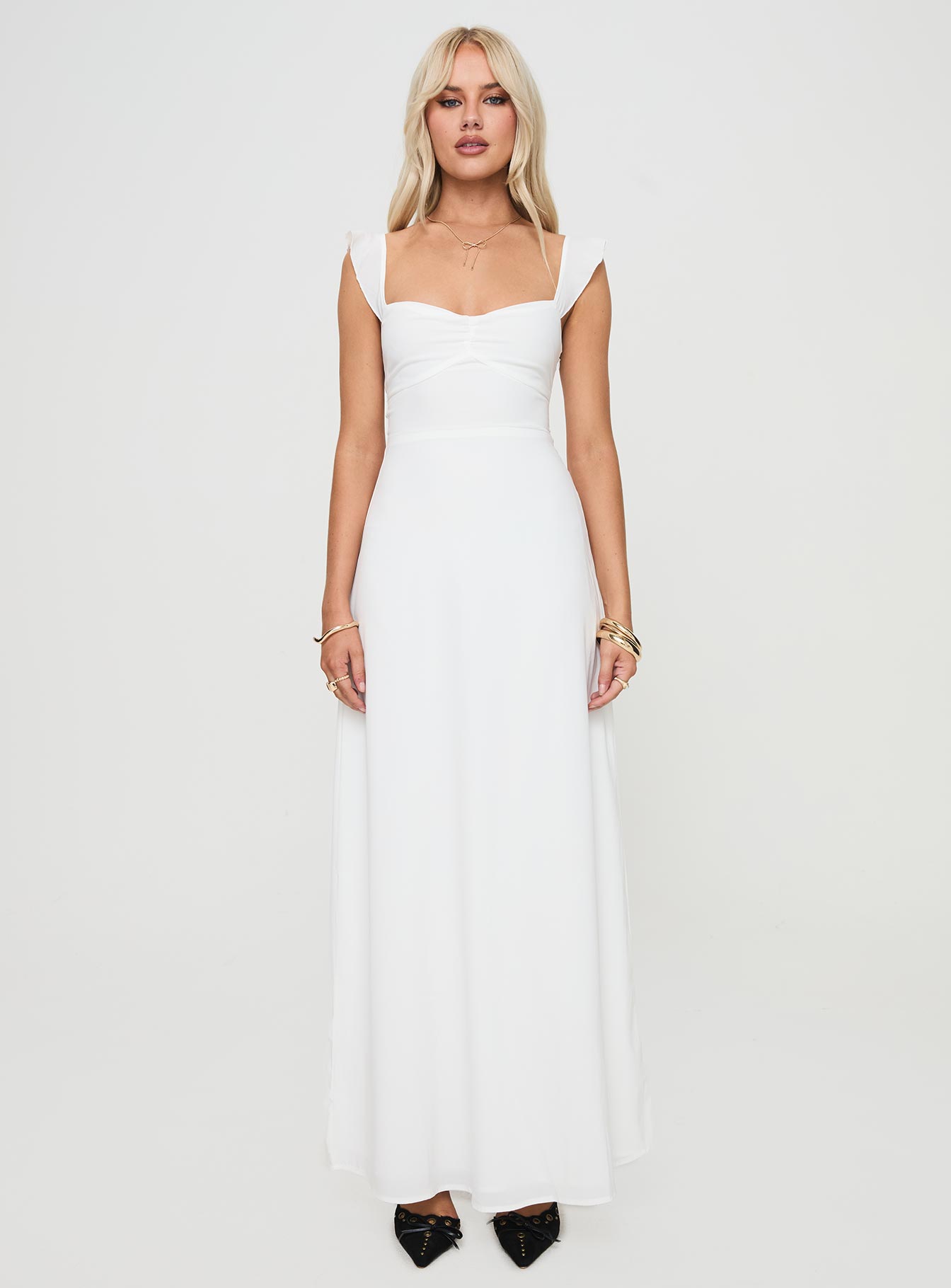 Landon Maxi Dress White Original For Sale