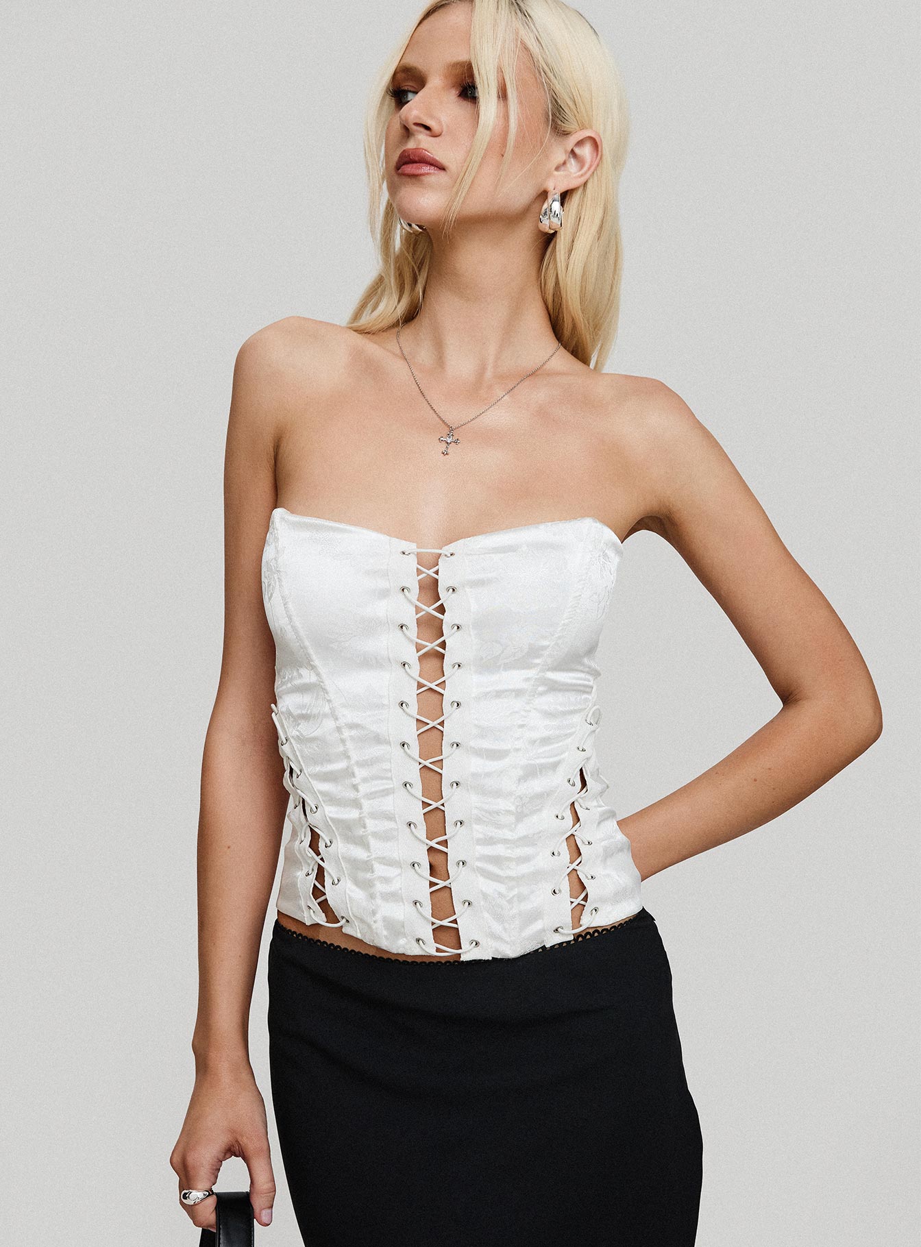 Mochi Corset Top White Buy Cheap Best Pices